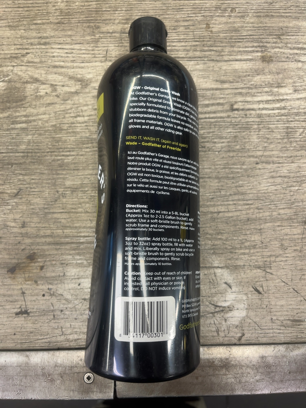 Godfather's Garage Original Green Wash High Performance Bike Wash 1L