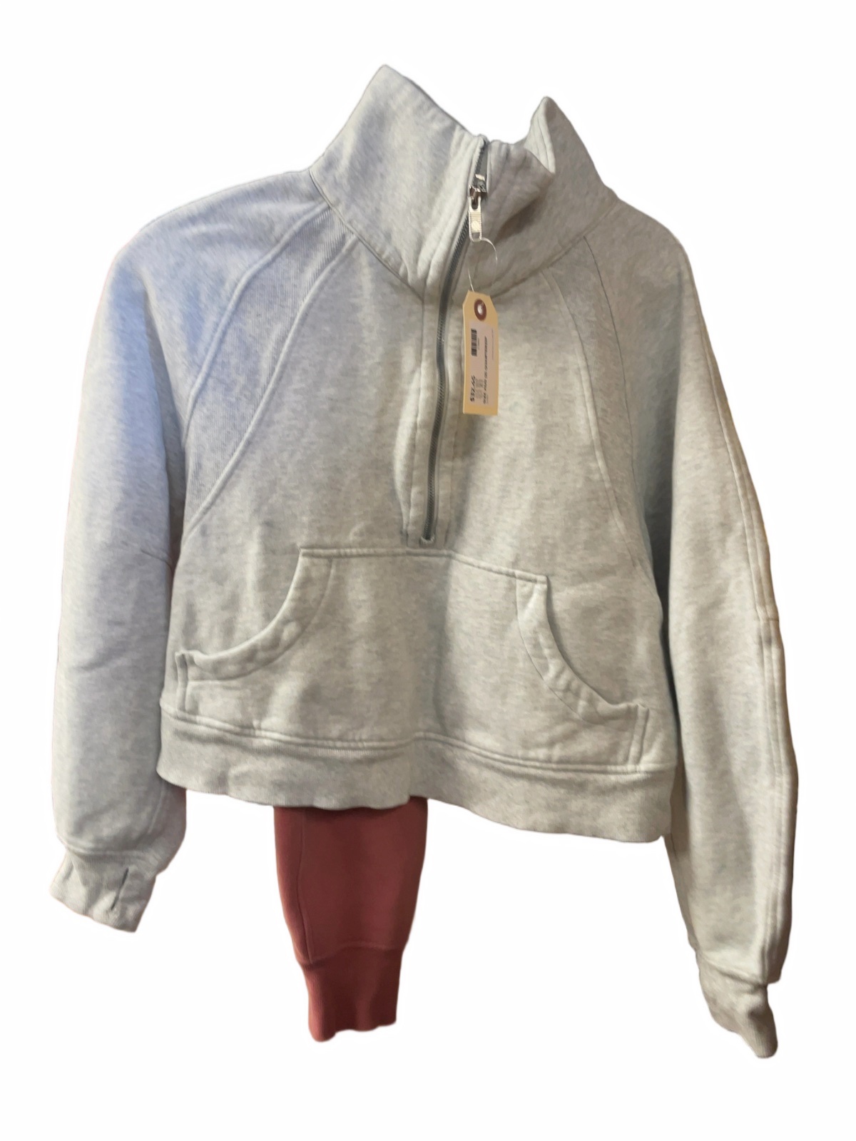 lululemon Scuba Oversized Half-Zip Funnel Neck XS/S Heathered Core Ultra Light Grey - image 1