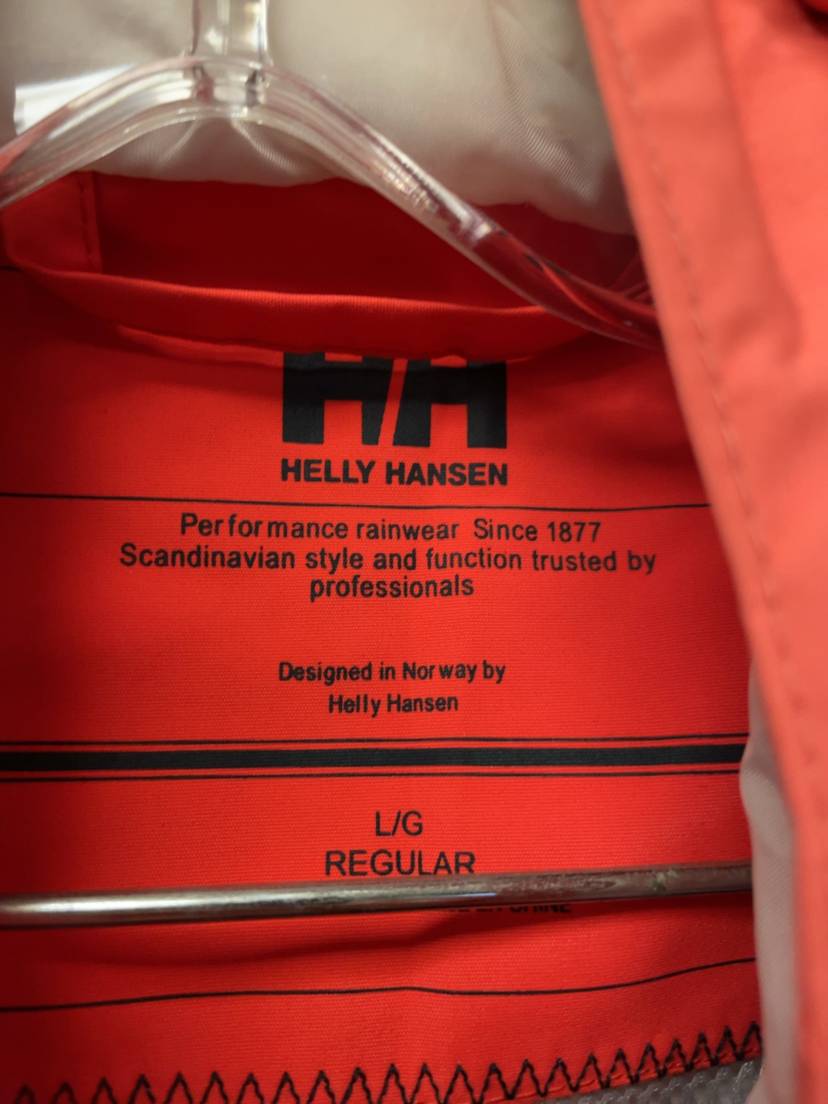 Helly Hansen Hooded Rain Jacket Size L/G