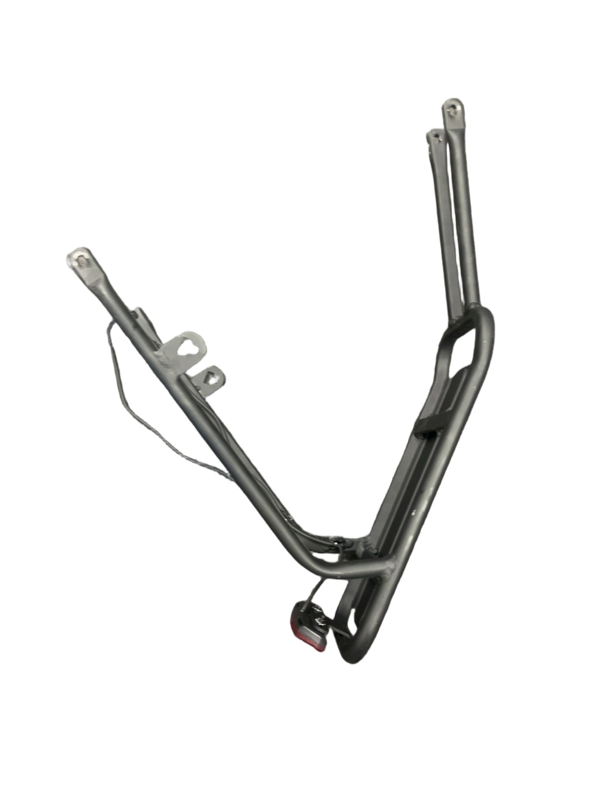 Bicycle Rear Cargo Rack with Integrated Integrated Tail Light Black Good - image 1