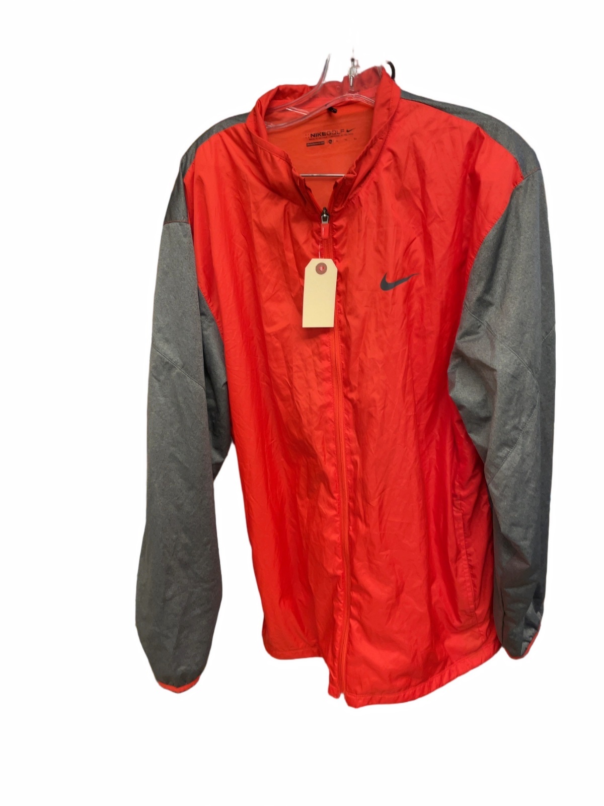 Nike Golf Full Zip Shell Jacket Size XL Red / Grey - image 1