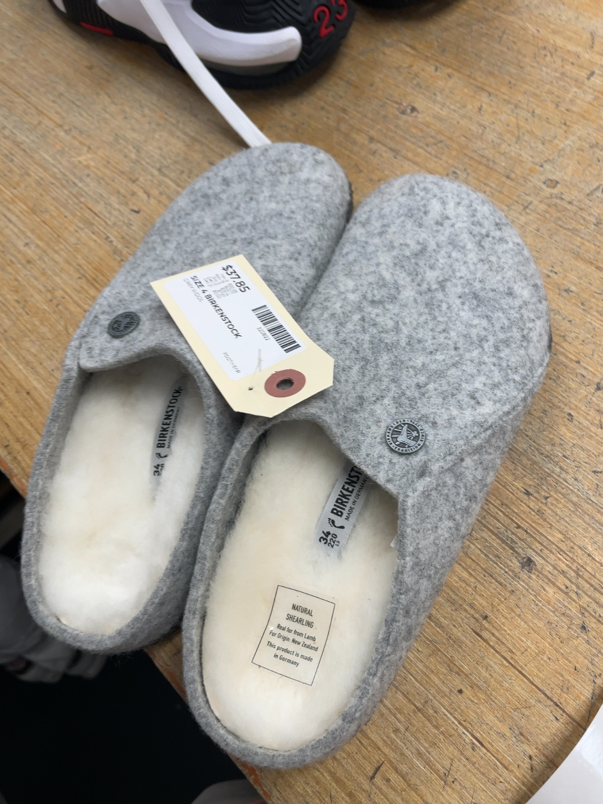Birkenstock Zermatt Shearling Size 34 EU Grey Wool Clogs