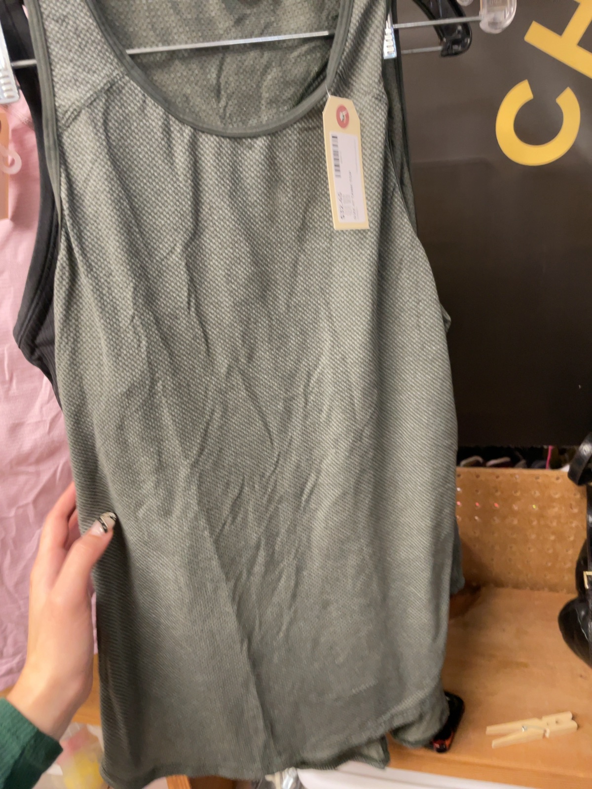Lululemon Open Back Sleeveless Tank Top Size 4 Green