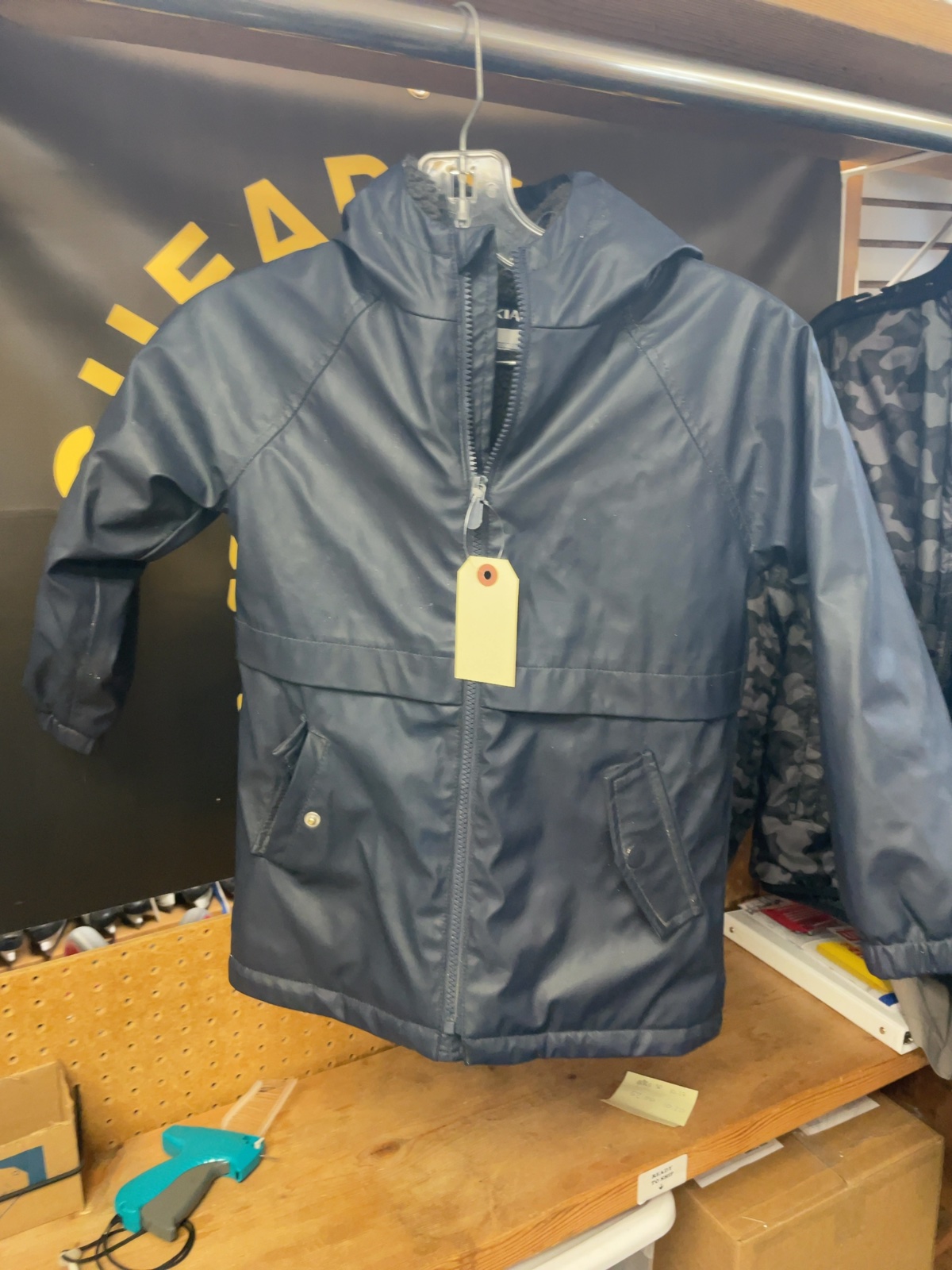Kiabi Hooded Rain Jacket 6A 114-119 cm Navy