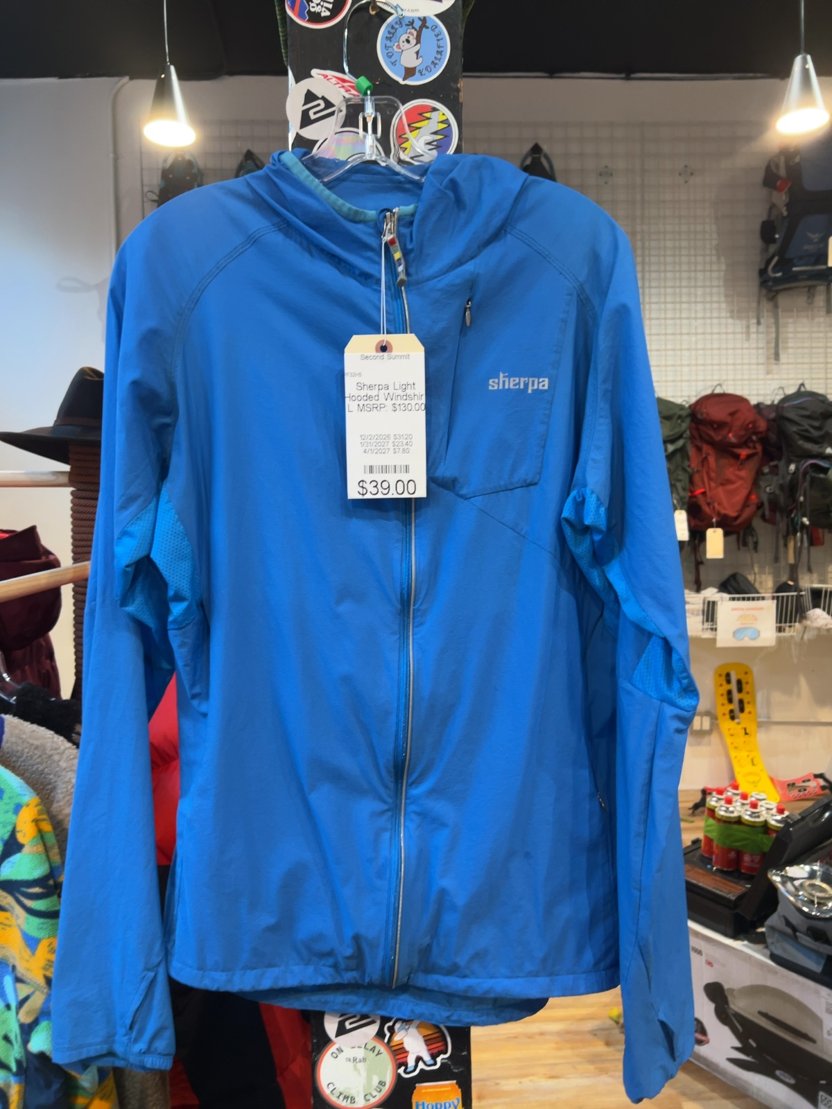 Sherpa Adventure Gear Light Hooded Windshirt Jacket Good XL