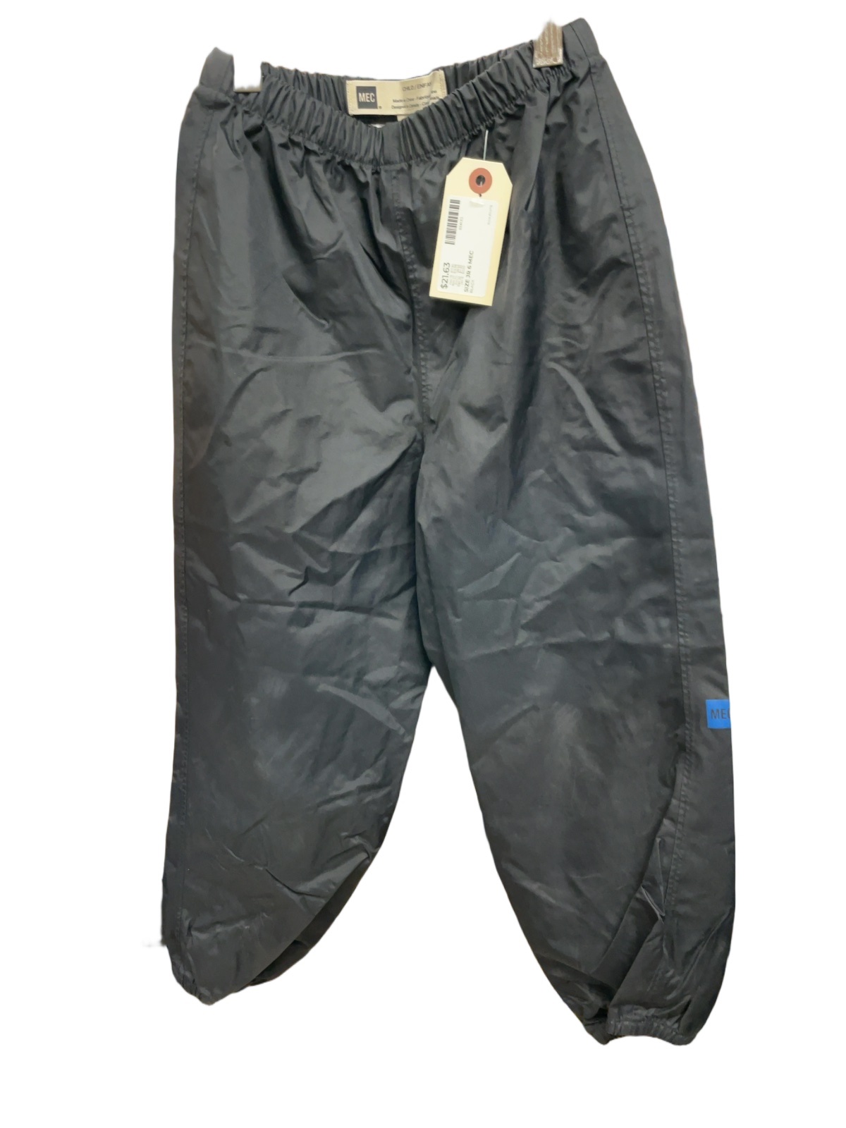 MEC Rain Pants Size 6 Black