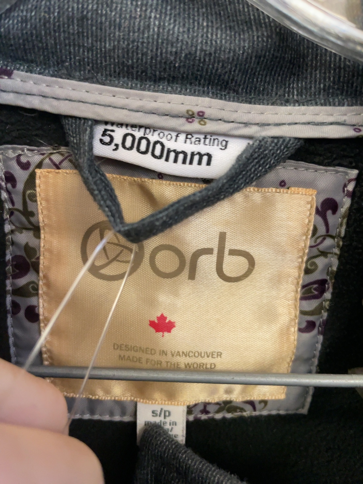 Orb Hooded Double-Breasted Rain Jacket Size S