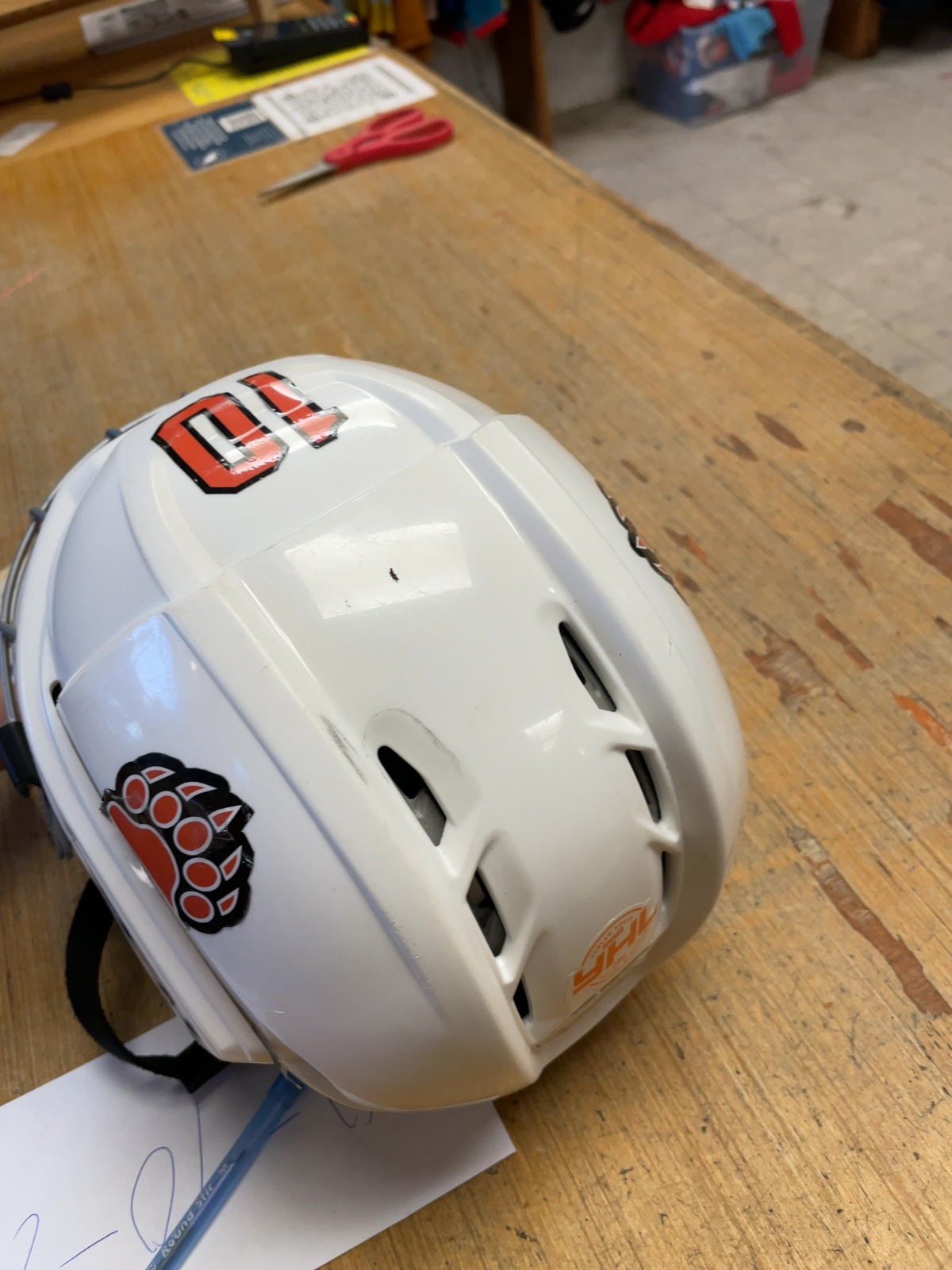 CCM Tacks 310 Size Small White Hockey Helmet with Cage