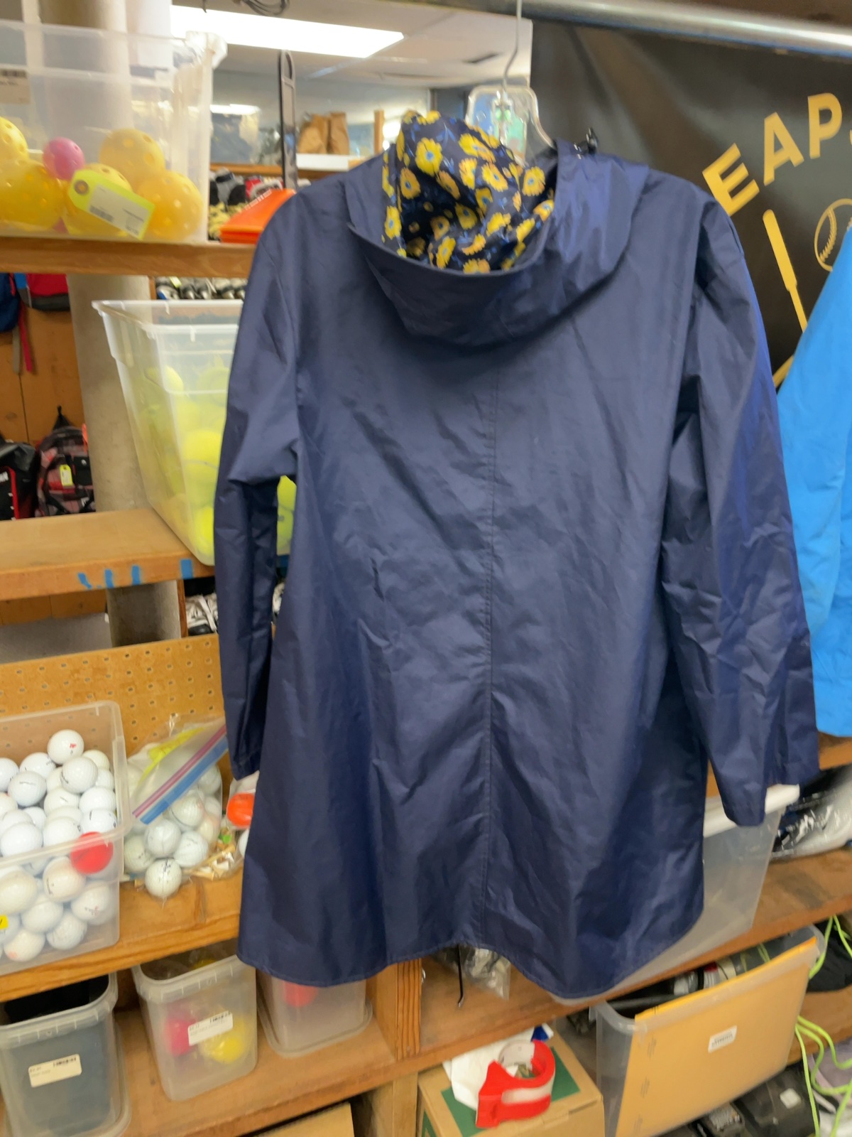 Shoshanna Floral Lined Hooded Rain Jacket Size M