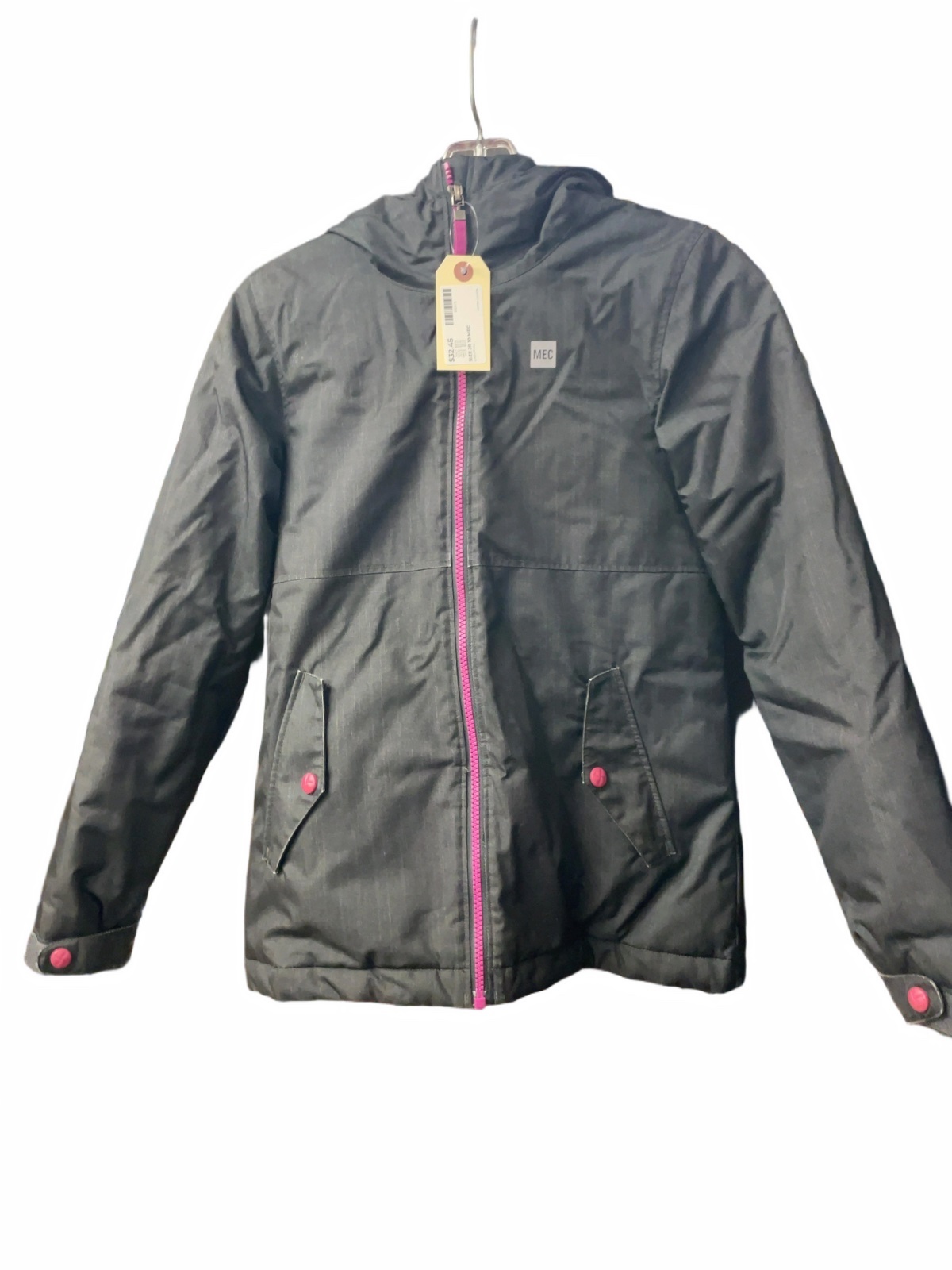 MEC Youth Size 10 Winter Jacket Grey/Pink