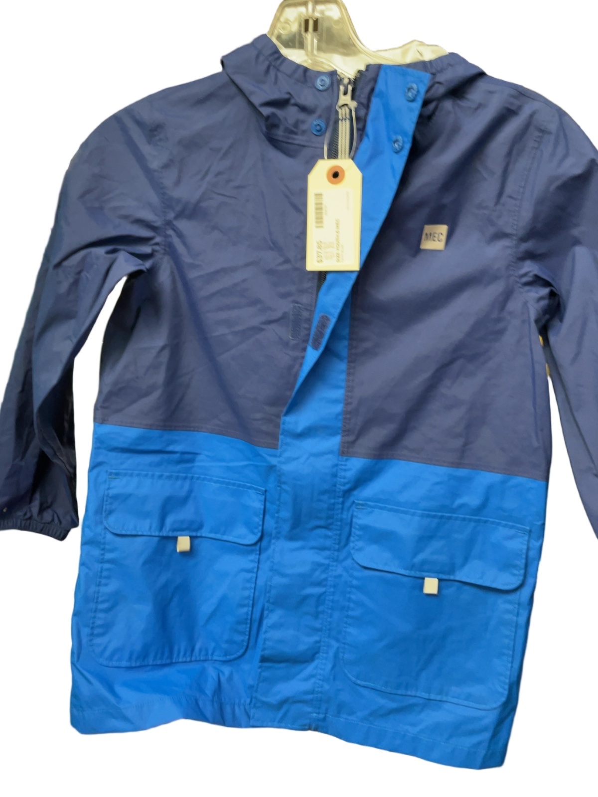 MEC Size Youth 6 Rain Jacket Navy Blue