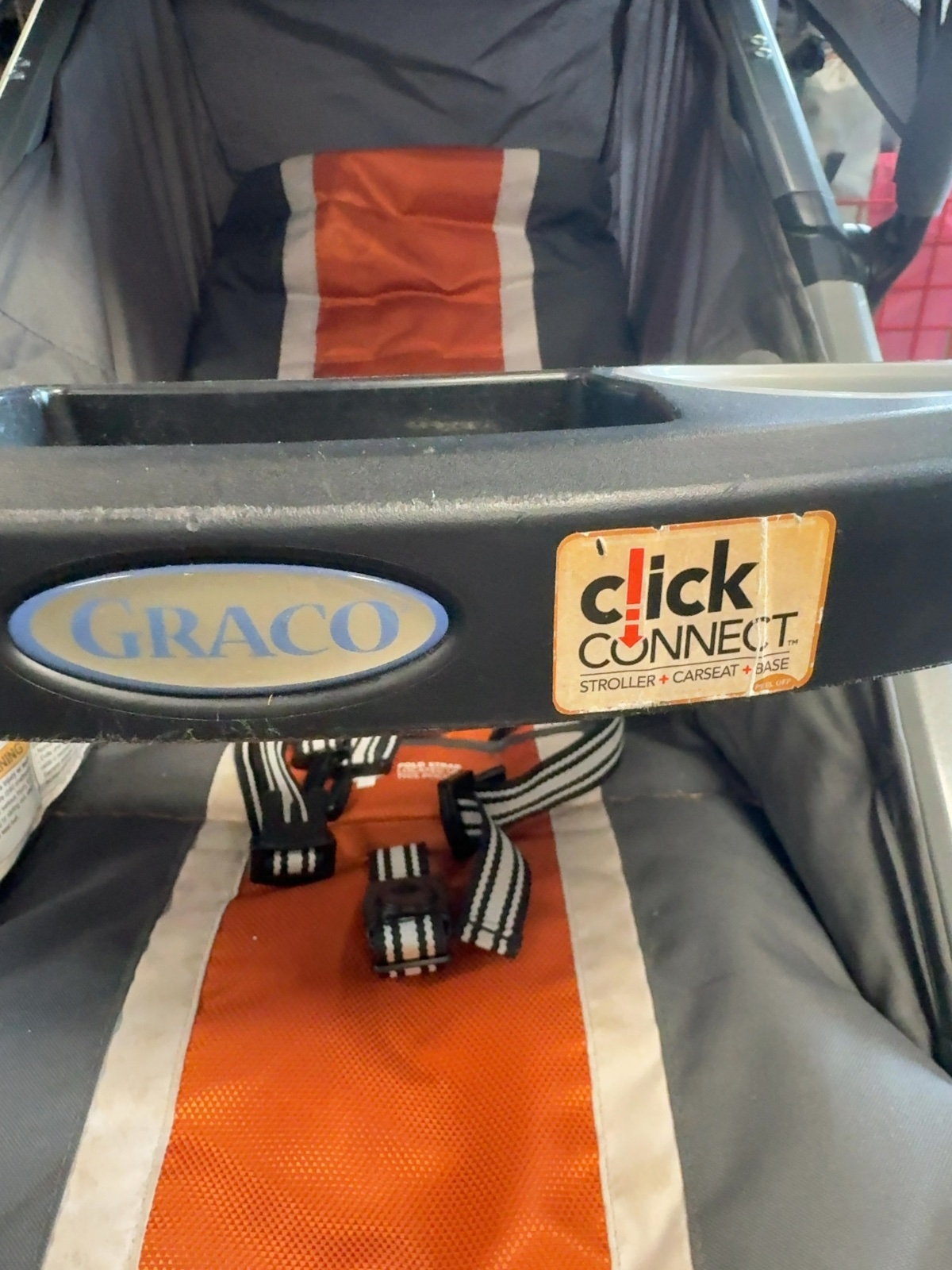 Graco Click Connect Jogging Stroller Orange / Grey Good