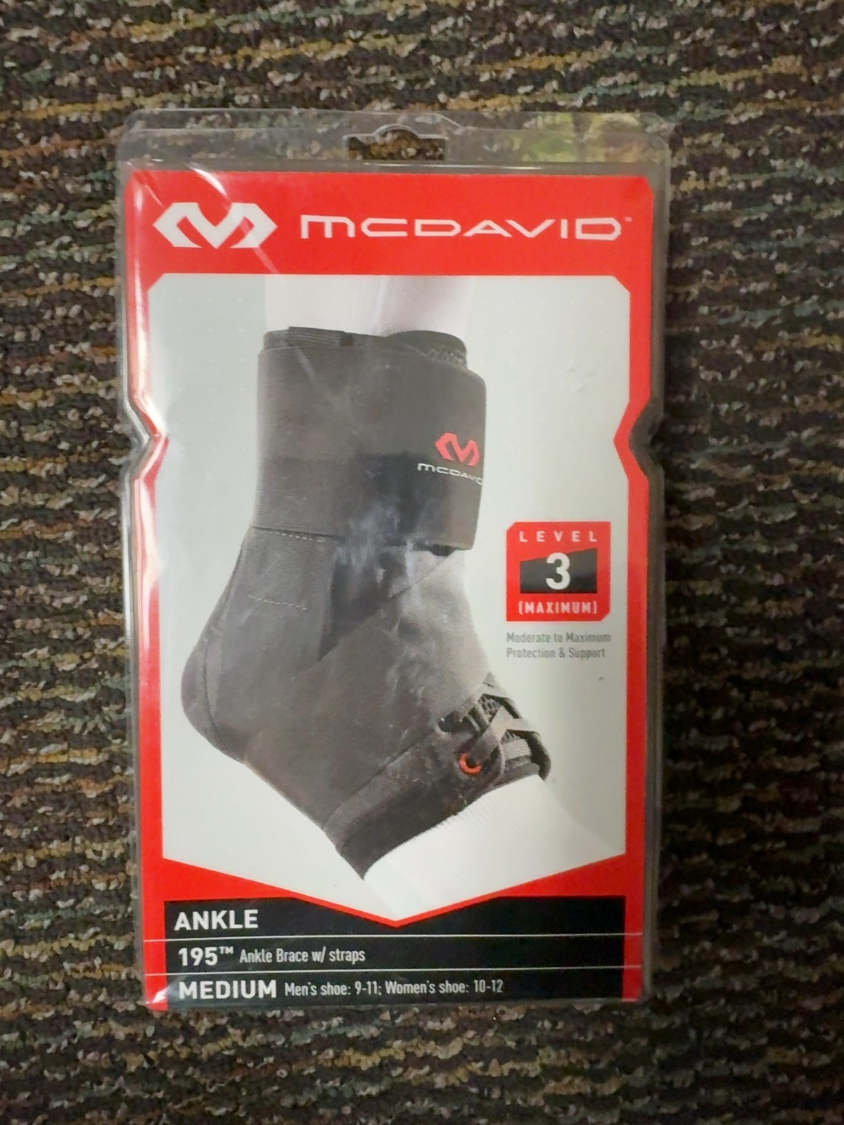 McDavid 195 Ankle Brace w/ Straps New in Box Medium