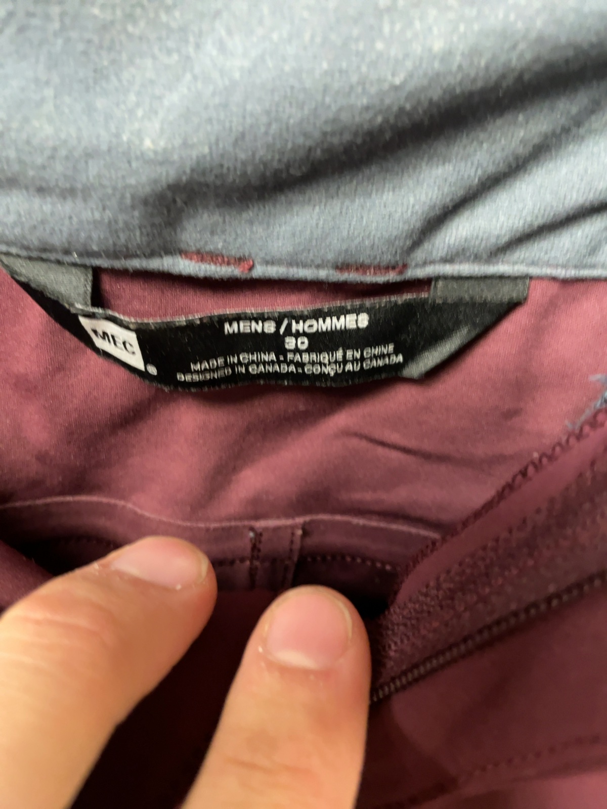 MEC RECCO Size 30 Rain Pants