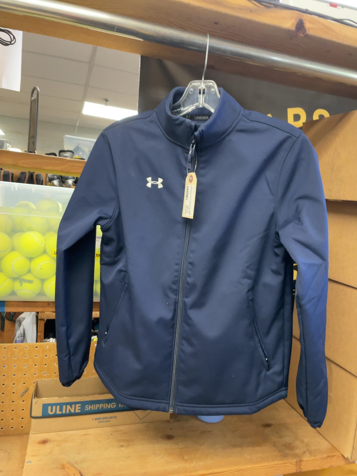 Under Armour Full Zip Jacket Shell Size Jr Large Navy - image 1