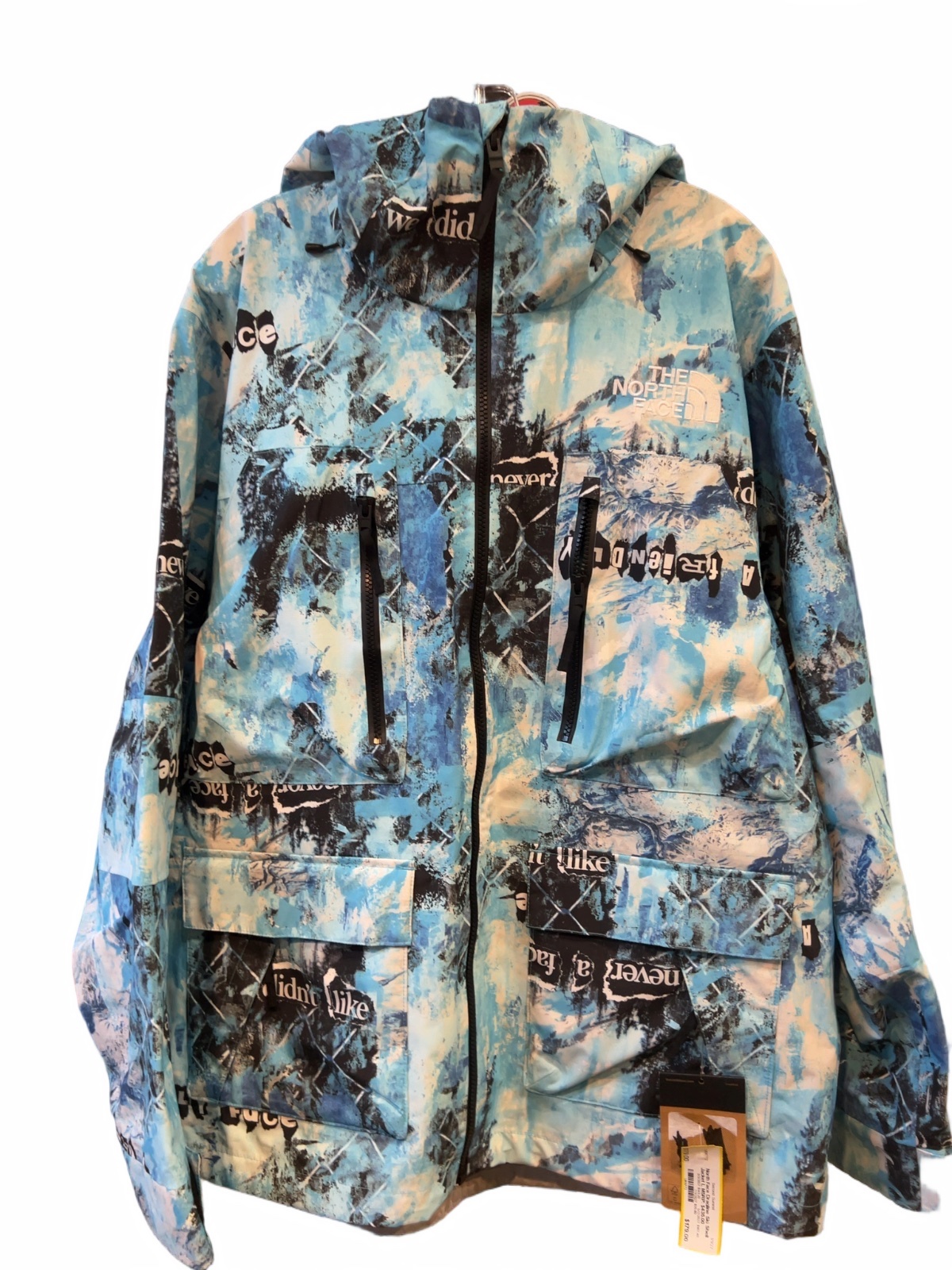 The North Face Dragline Ski Shell Jacket Blue Multi New L
