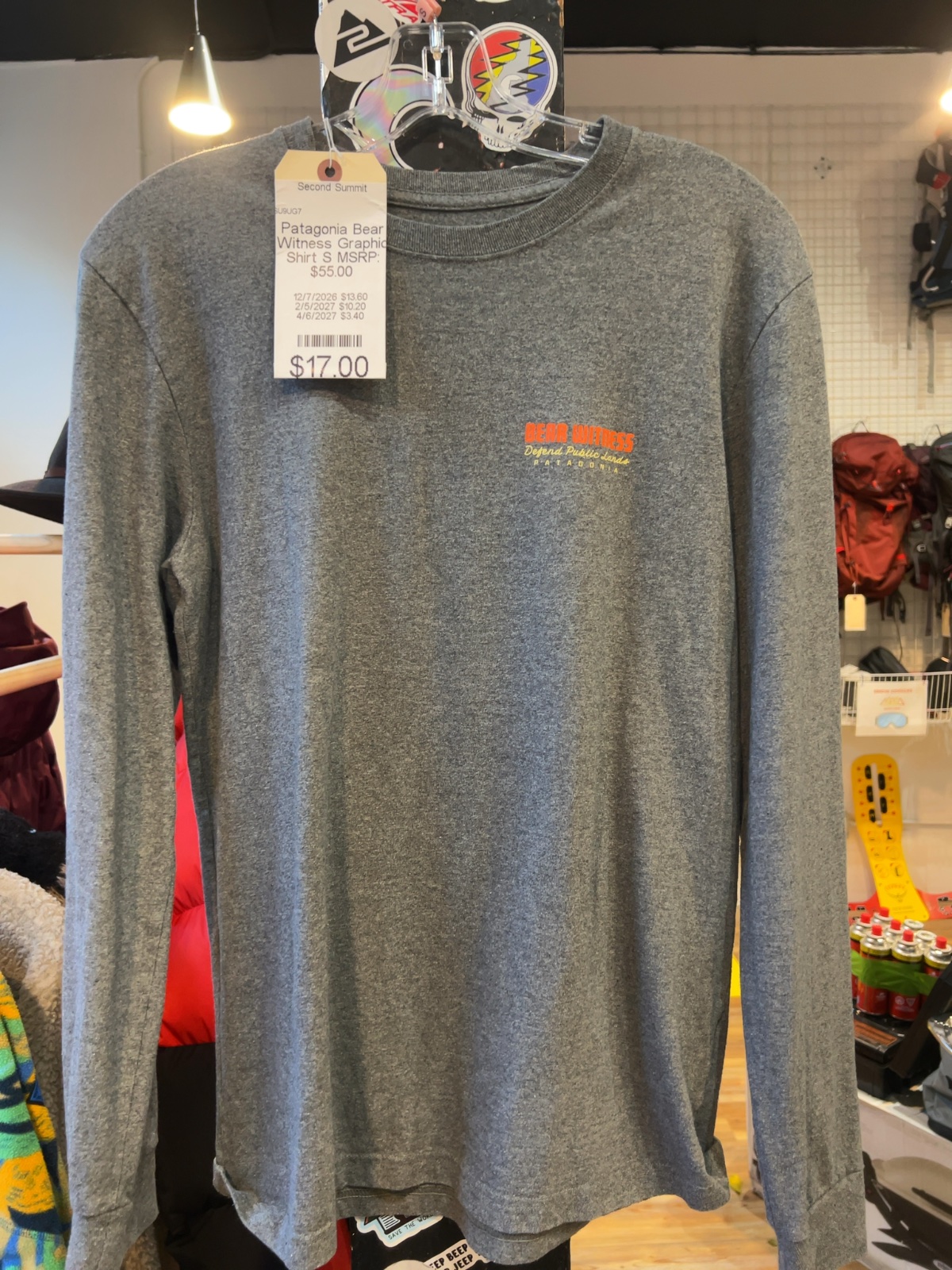 Patagonia Bear Witness Long Sleeve Graphic T-Shirt - Good - S