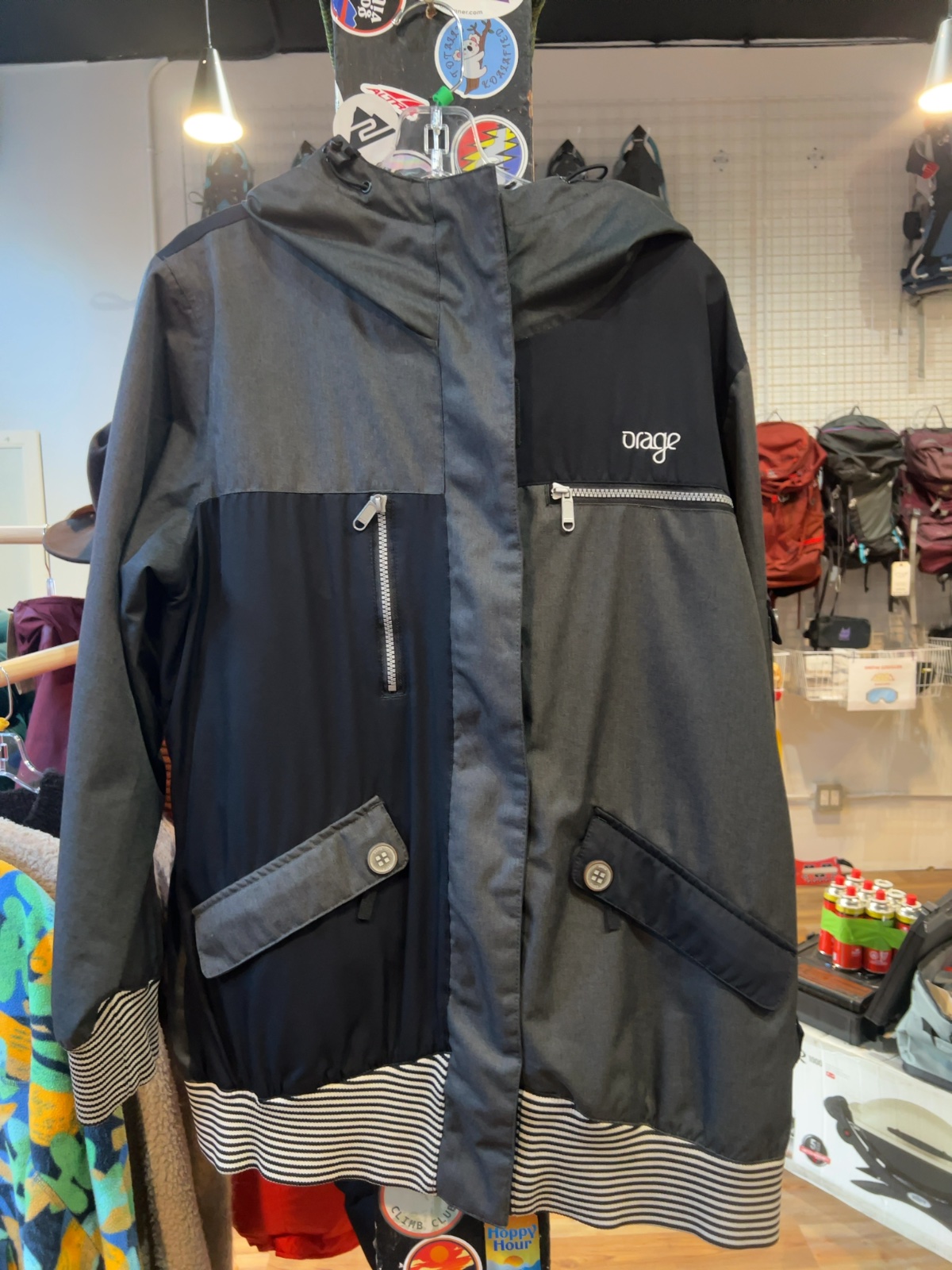 Orage Bala Shell Snow Jacket Charcoal Black Good Women's XL