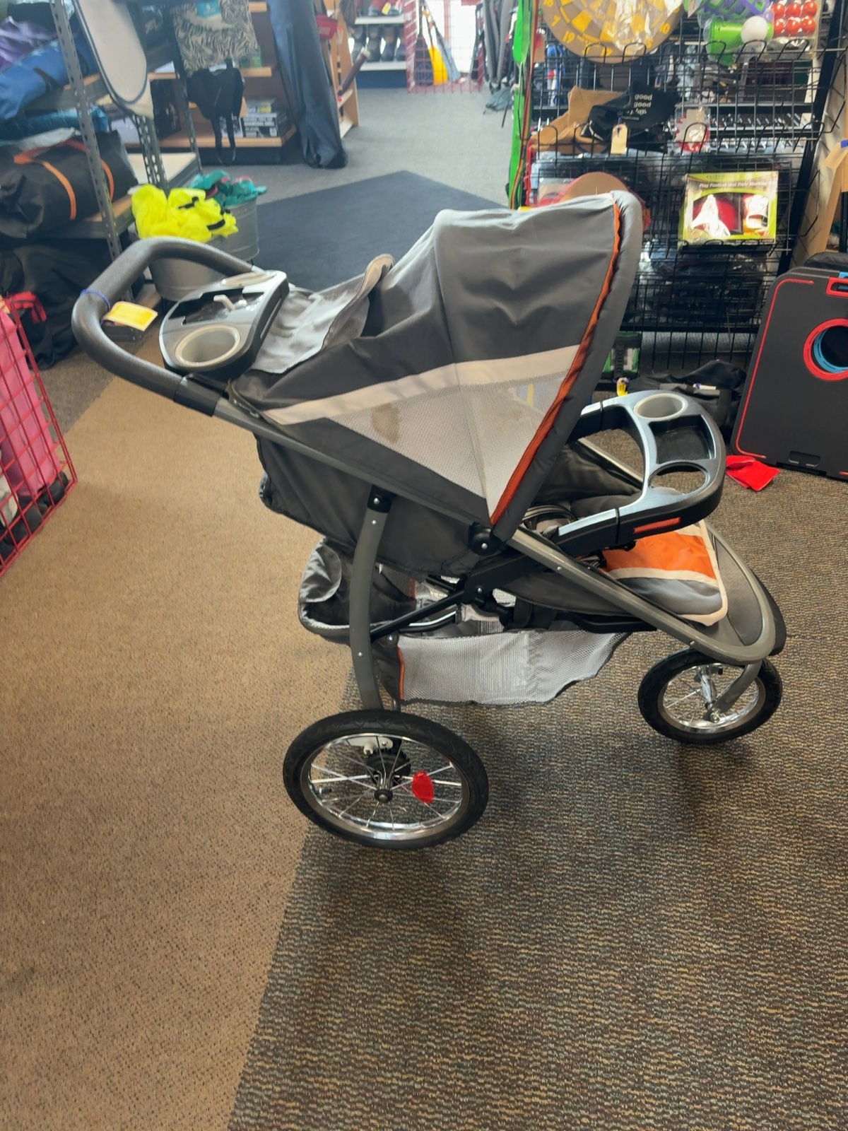 Graco Click Connect Jogging Stroller Orange / Grey Good