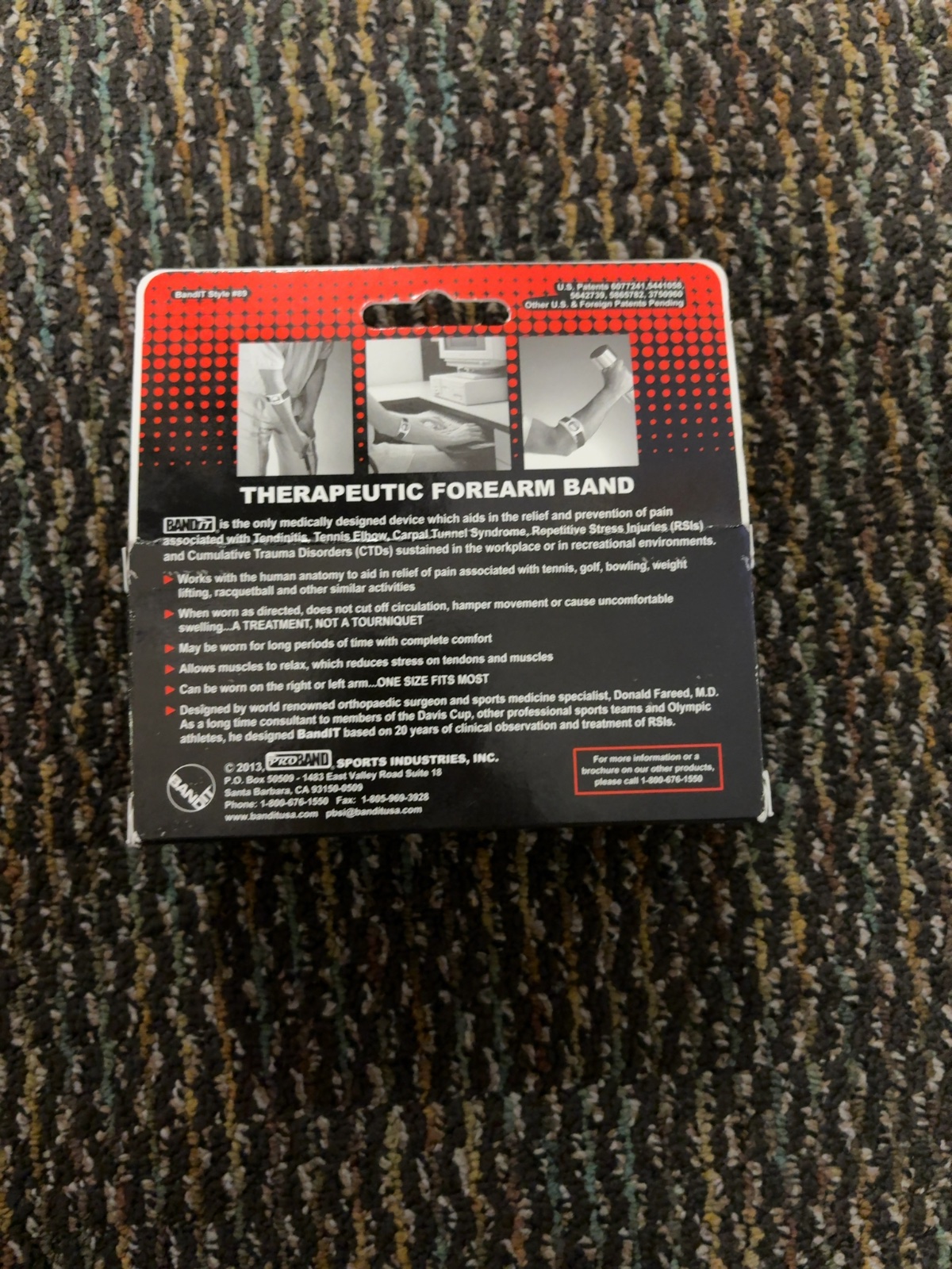 ProBand BandIT Therapeutic Forearm Band New in Box One Size