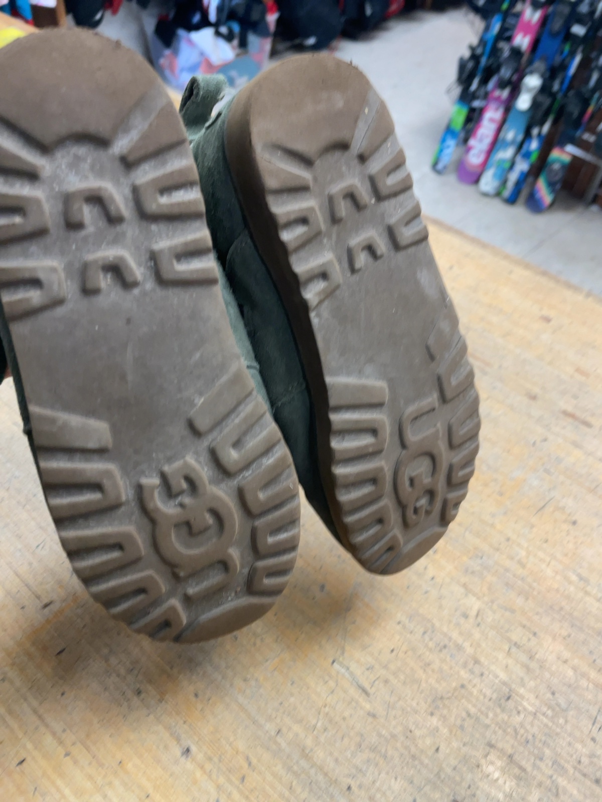 UGG Green Suede Winter Boots Size 3