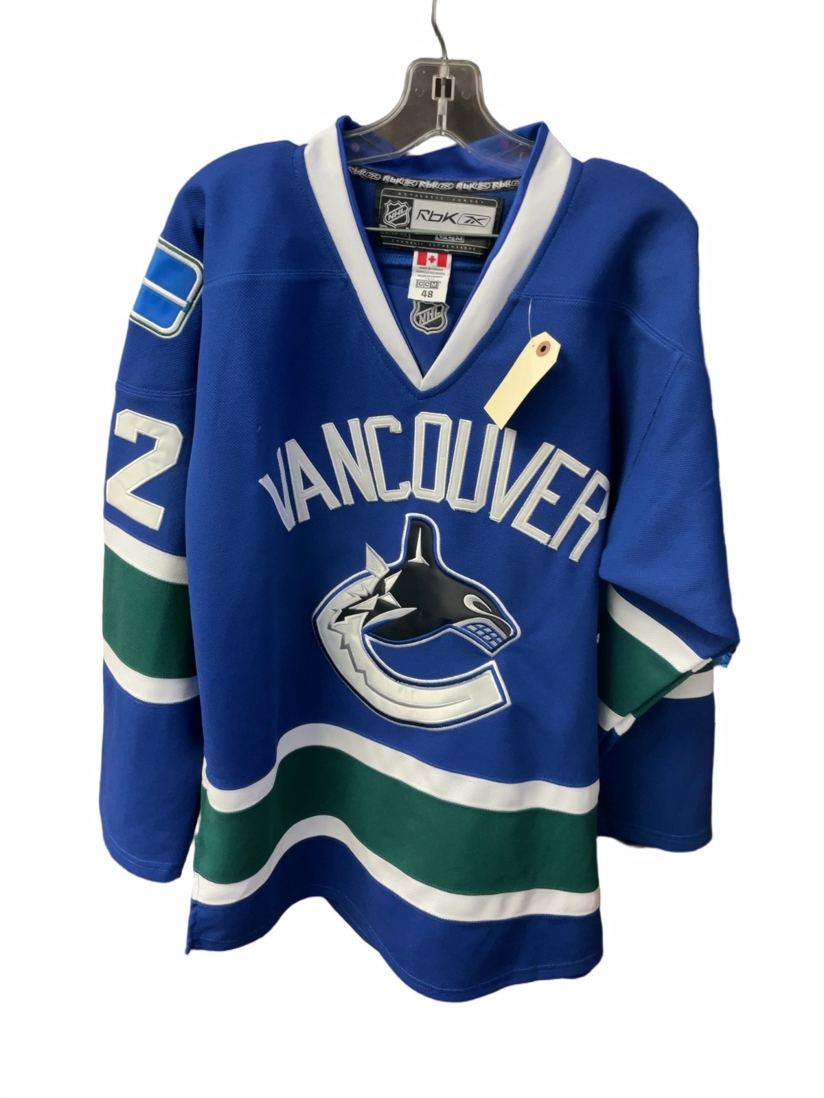 Rbk CCM Vancouver Canucks Daniel Sedin #22 Authentic Hockey Jersey Size 48