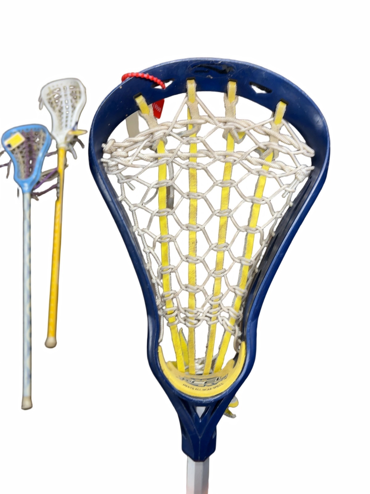 Brine XCEL Sharpshooter Complete Lacrosse Stick Blue/Silver Good - image 1