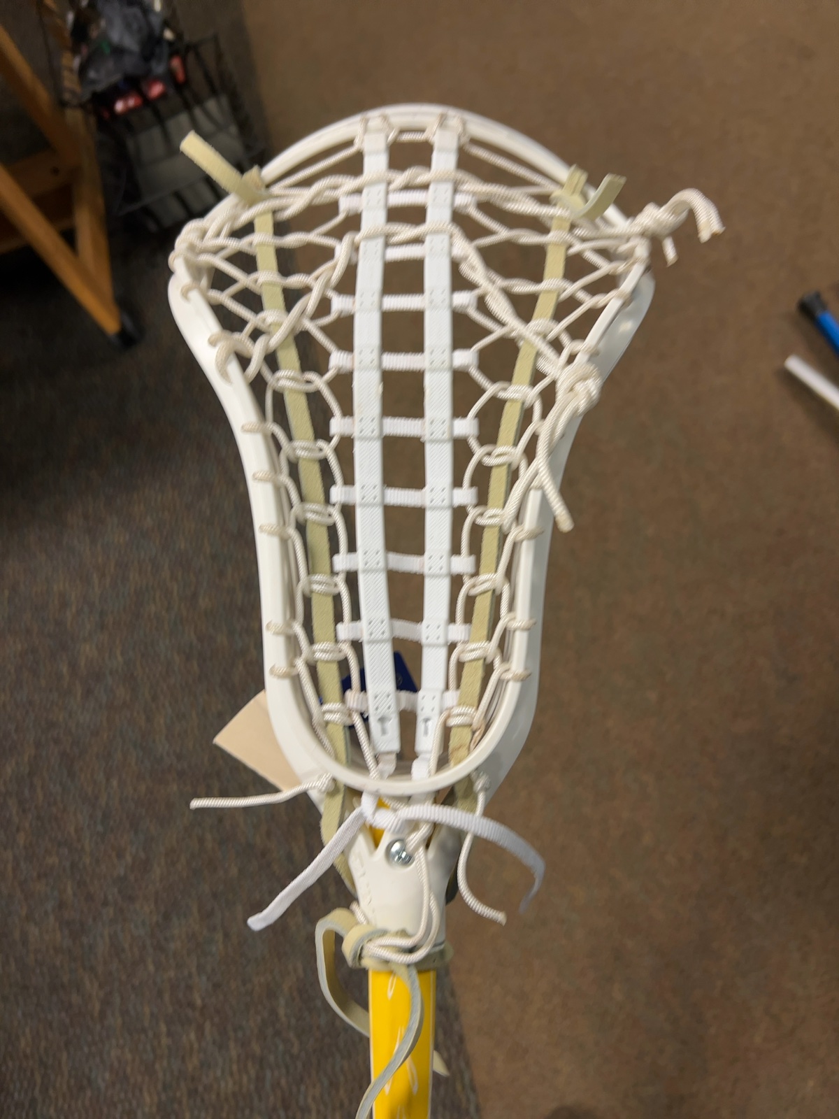 Brine Dynasty Head Full Composite Lacrosse Stick Yellow / White 35"