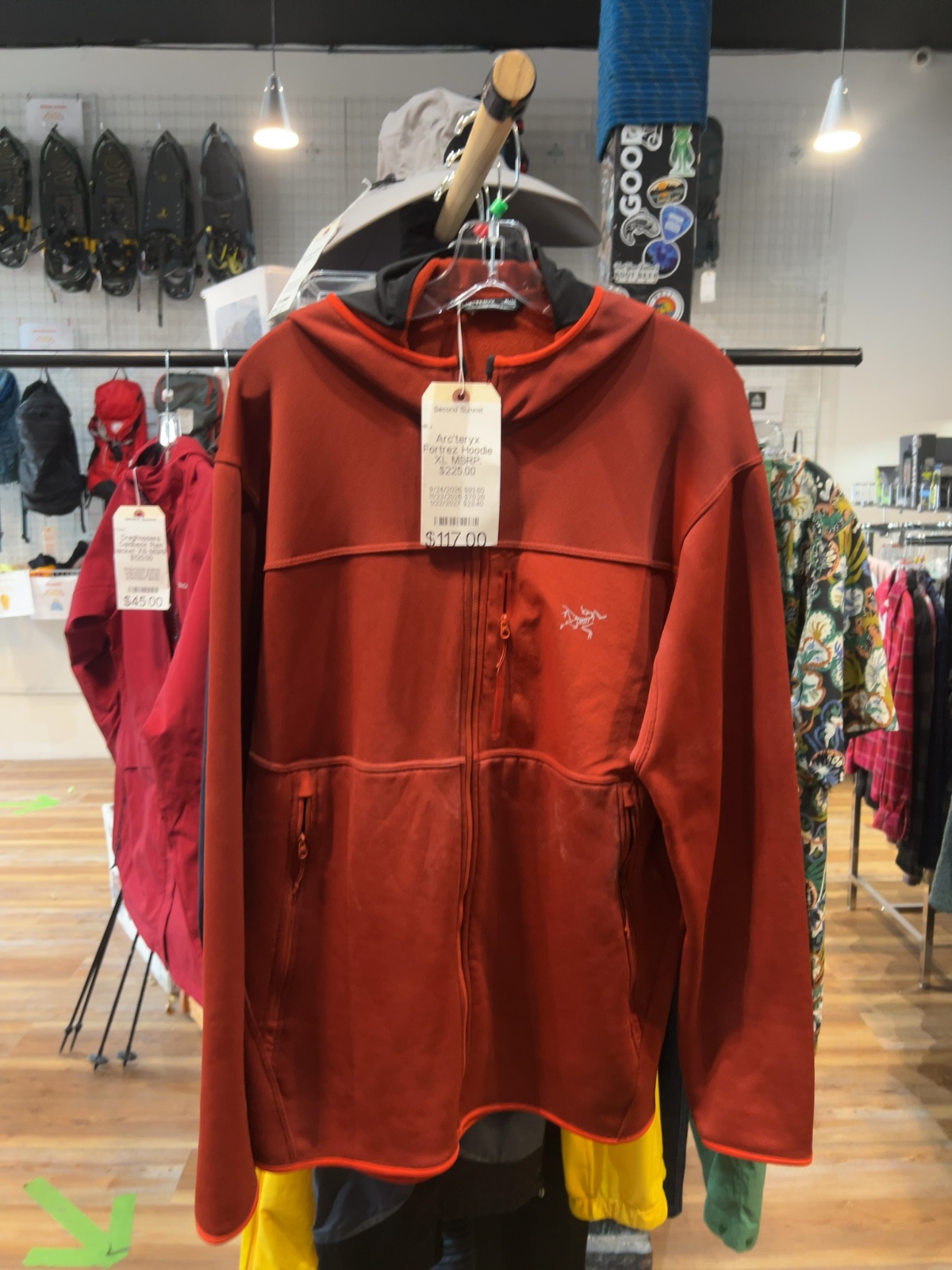 Arc'teryx Fortrez Hoody Fleece Jacket Rust Red XL