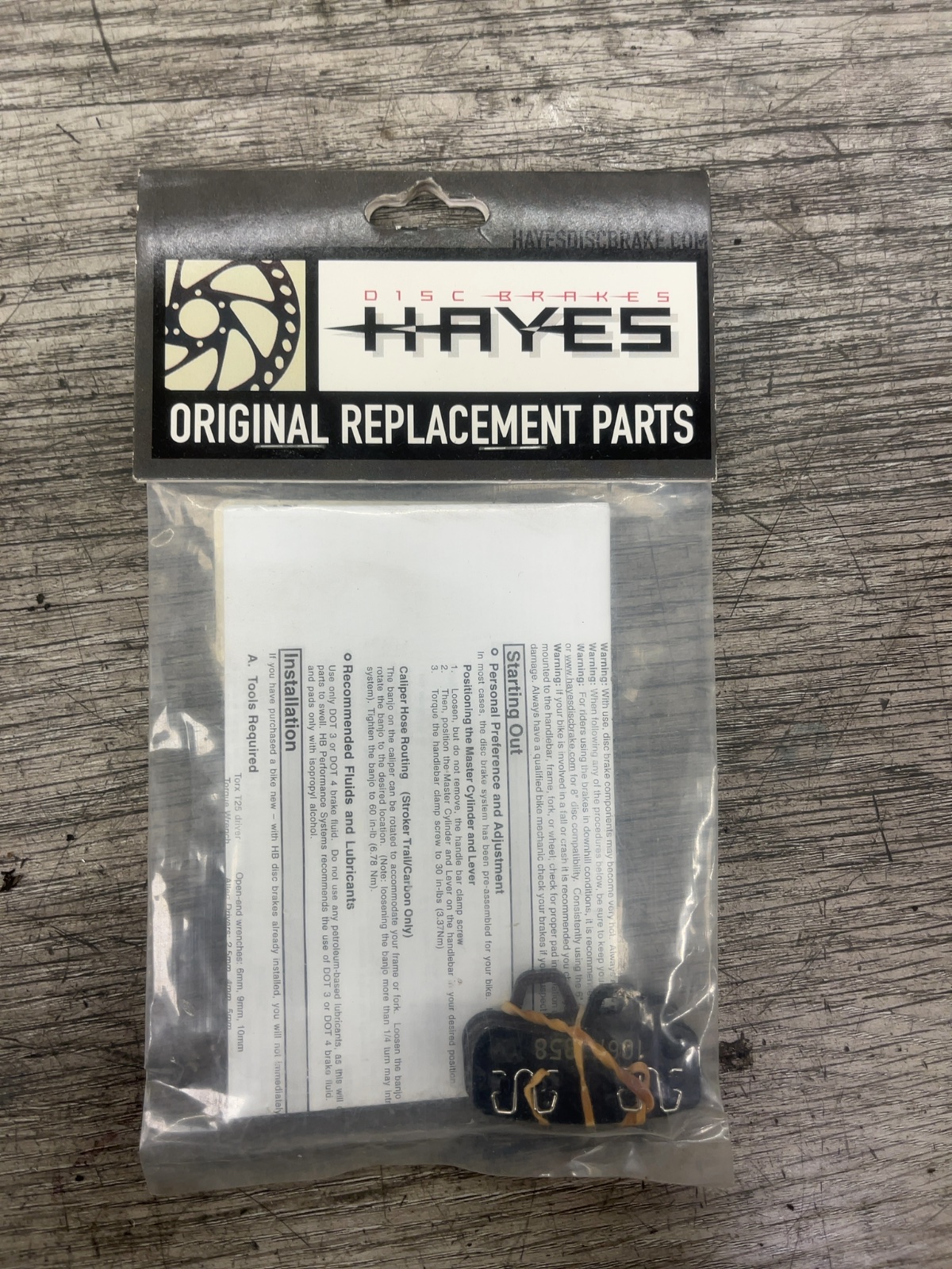 Hayes Stroker Ace Semi-Metallic Brake Pad Kit New