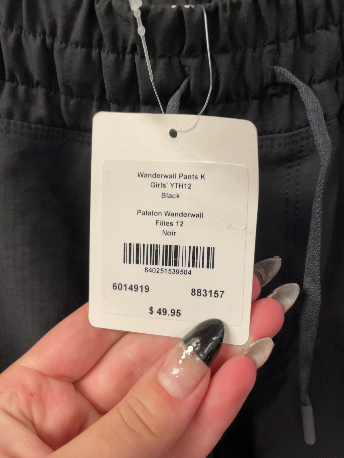 MEC Wanderwall Pants K Size 12 Girls' Black