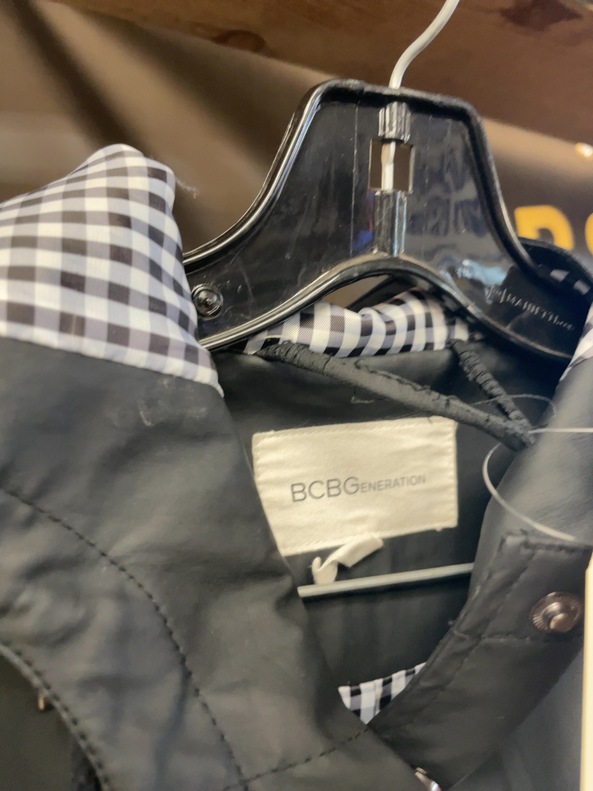 BCBGeneration Rain Jacket Size M Black