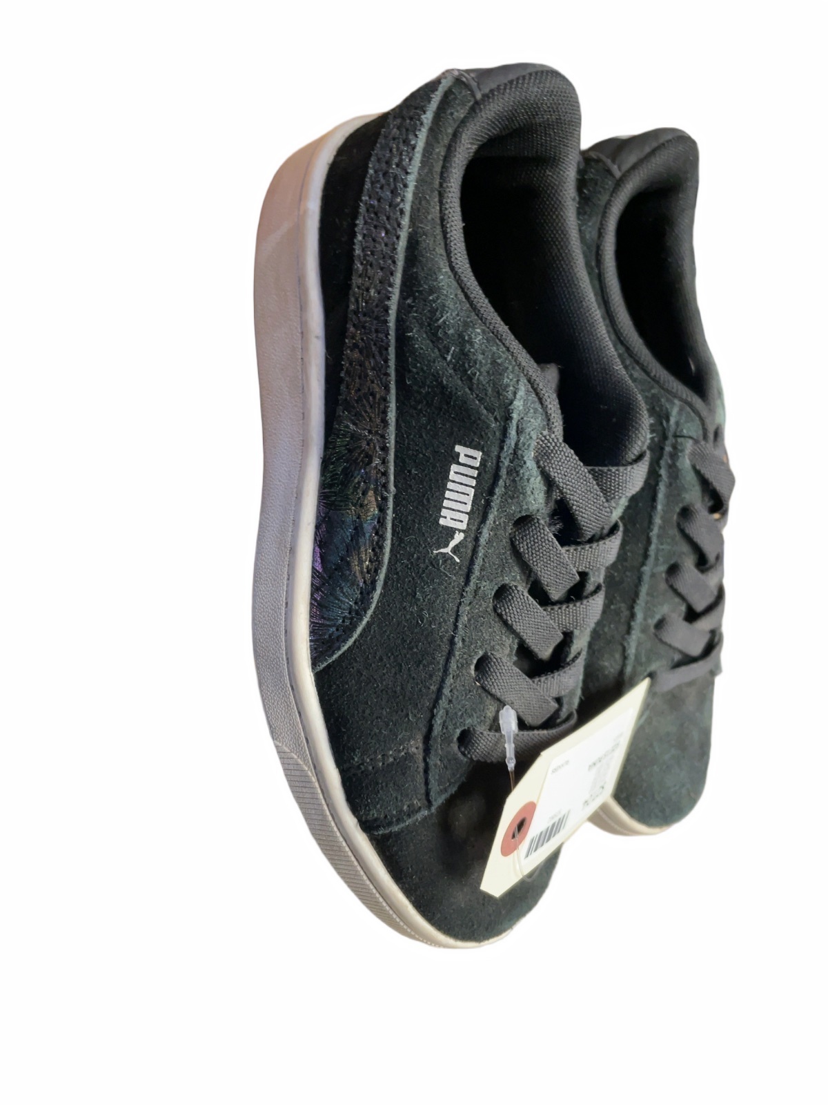 Puma Smash v2 Size 1.5C Black Suede Sneakers - image 1