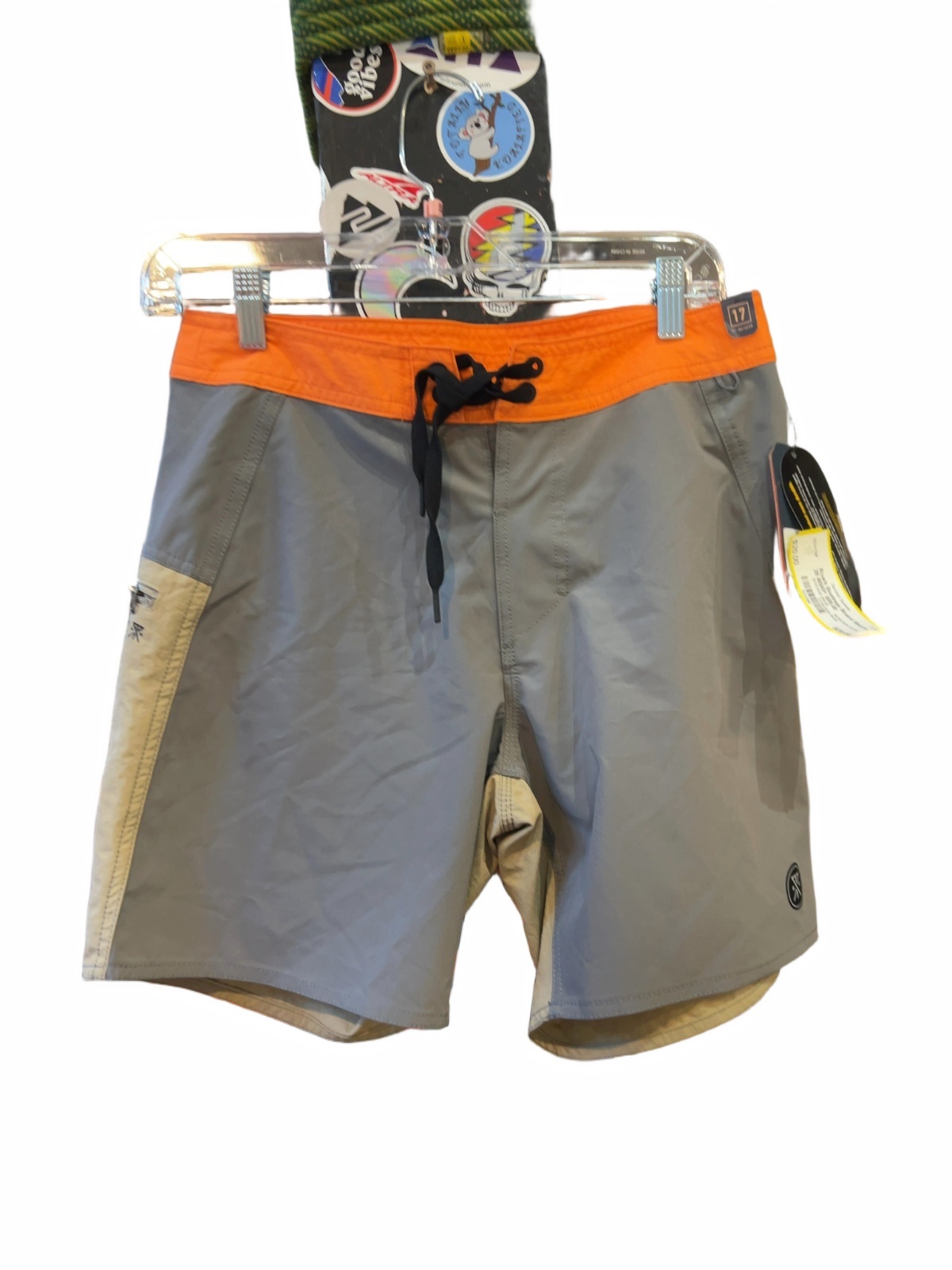 Roark Boatman Board Shorts Grey/Beige/Orange New 28 - image 1