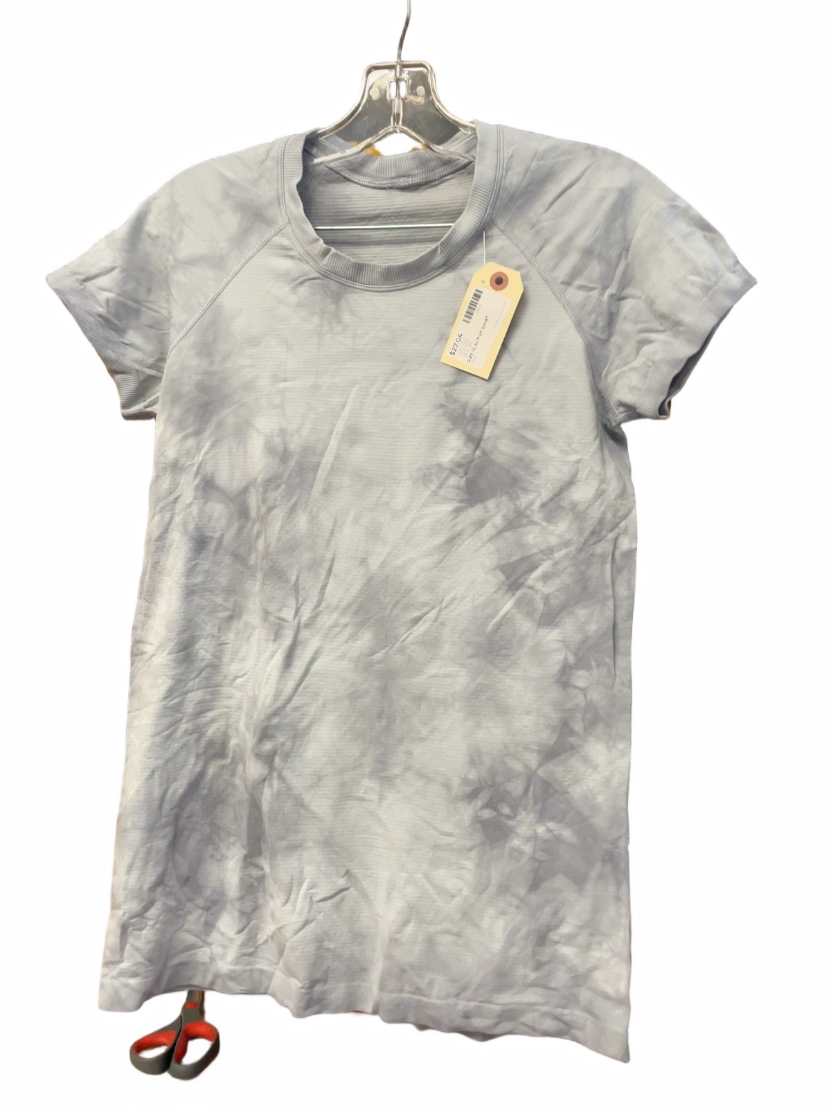 lululemon Swiftly Tech Short Sleeve Shirt Size 10 Grey Tie-Dye - image 1