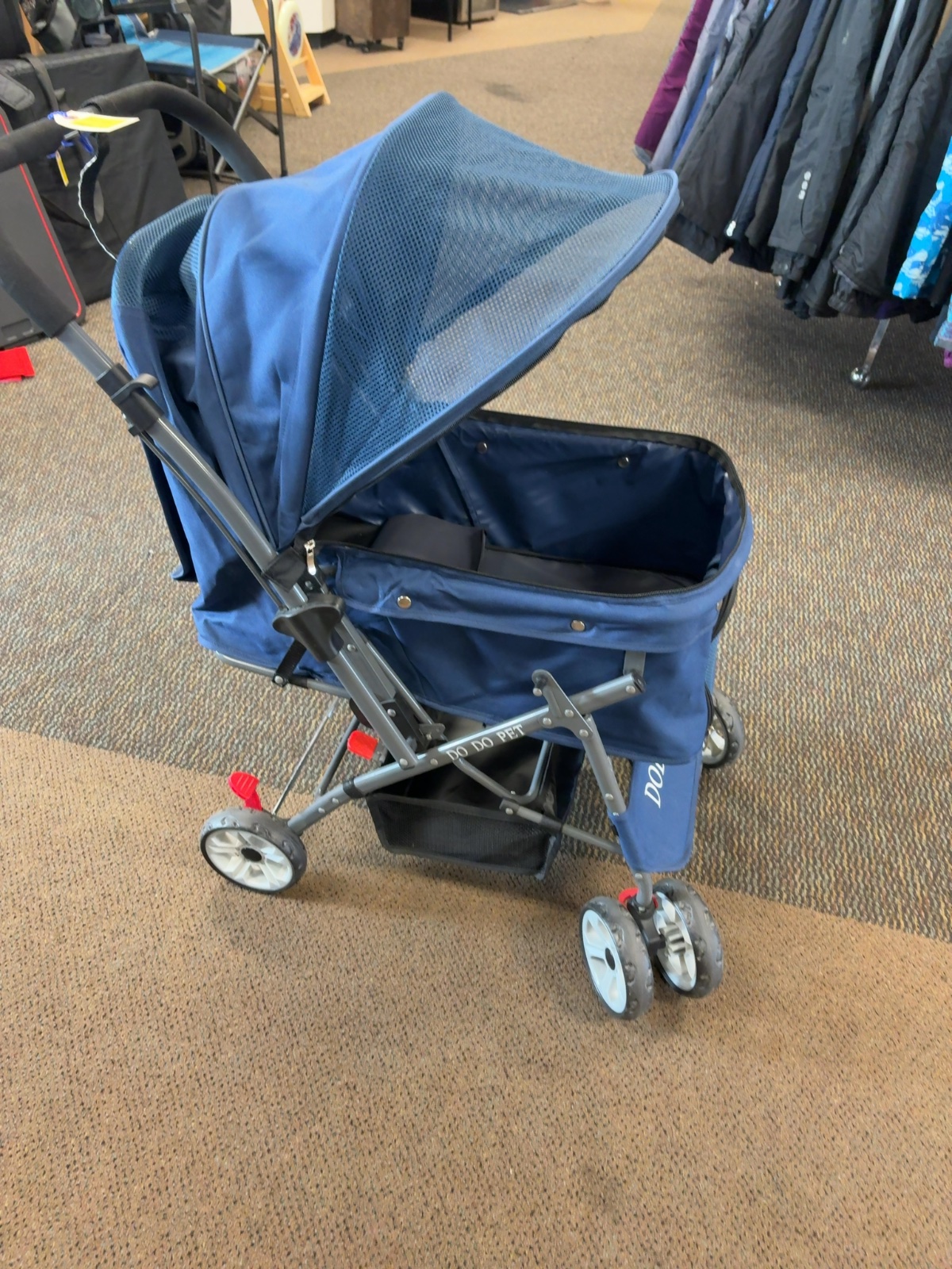 DodoPet Folding Pet Stroller Navy Good