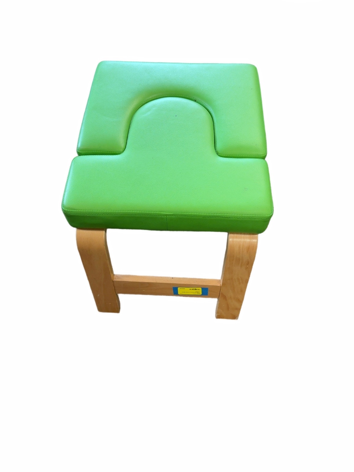 Yoga Headstand Trainer Inversion Bench Green/Natural Wood Good - image 1