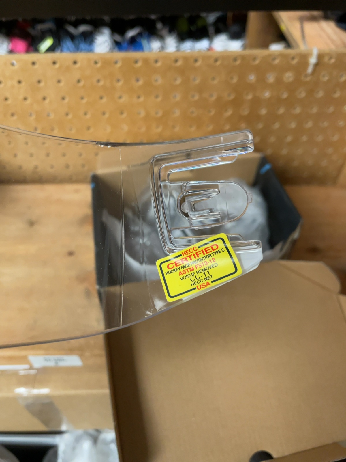 Bauer Pro-Clip Visor Medium SR Straight Clear