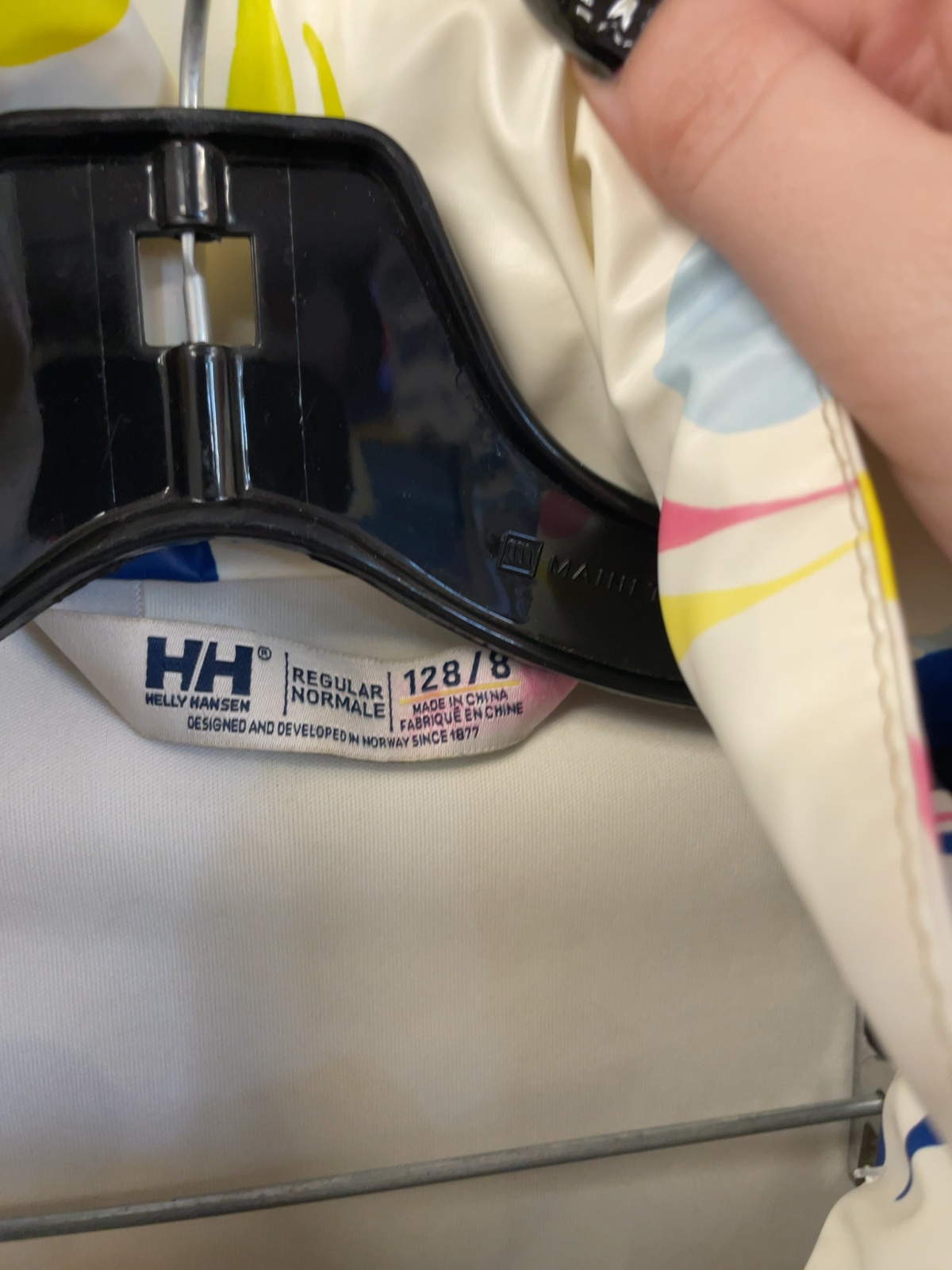 Helly Hansen Size 128/8 Hooded Rain Jacket