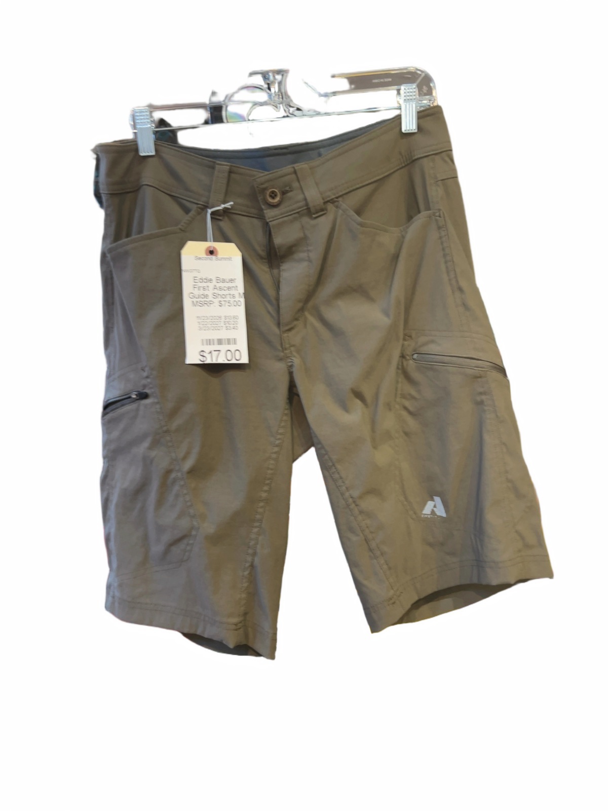 Eddie Bauer First Ascent Guide Shorts Brown M Good - image 1