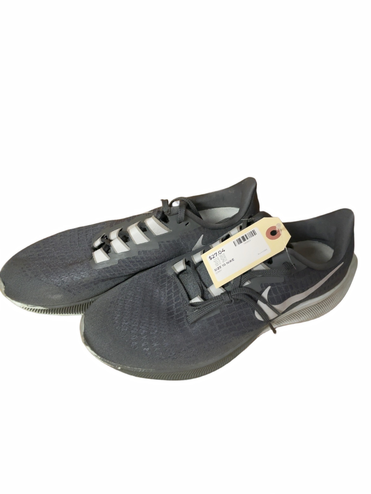 Nike Air Zoom Pegasus 37 Size 10 Grey Running Shoes - image 1