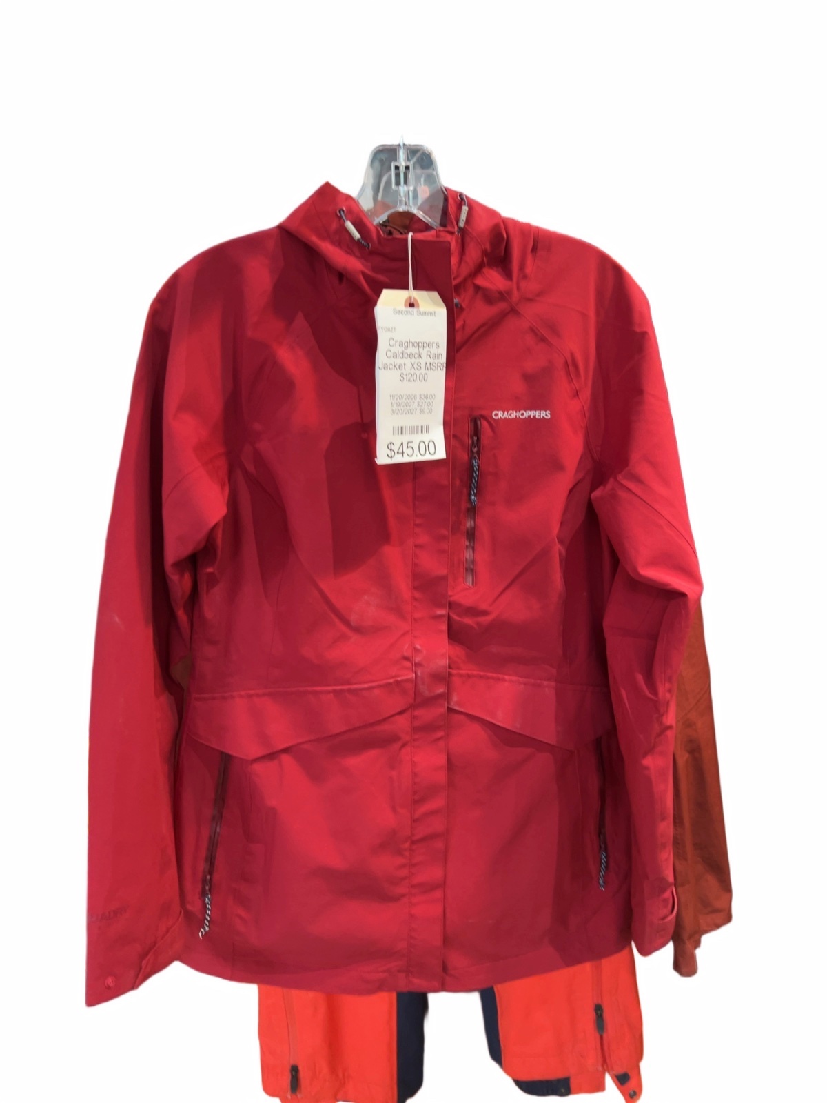 Craghoppers Caldbeck Rain Jacket Red Women's XS