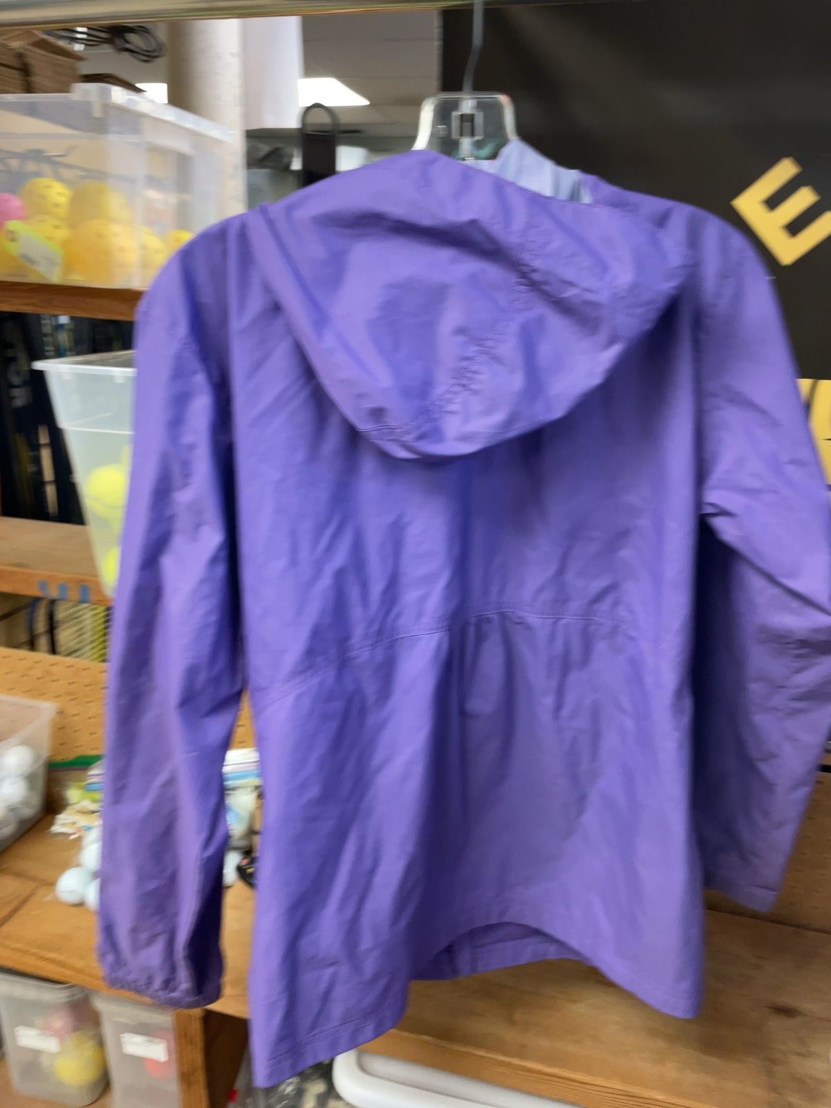 Columbia Hooded Rain Jacket Youth XL Purple