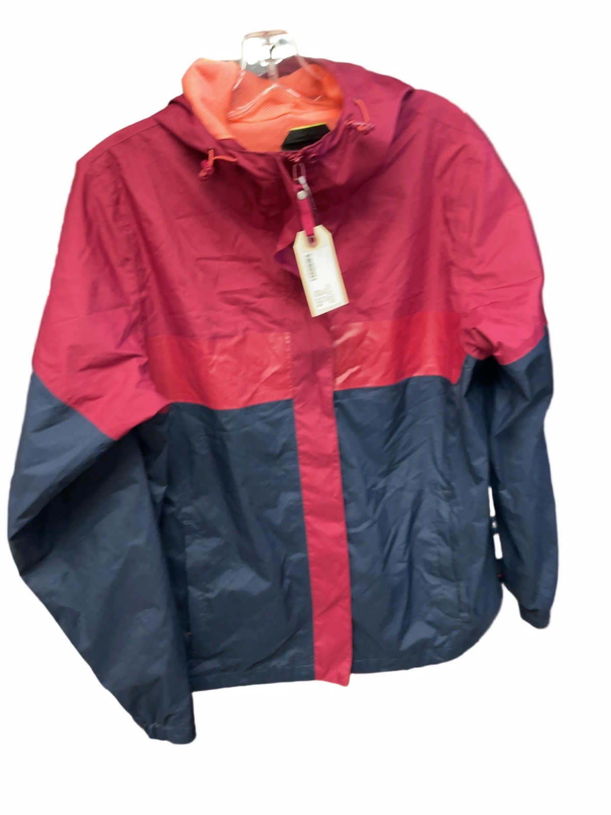 Helly Hansen Size XL Hooded Rain Jacket Pink/Navy