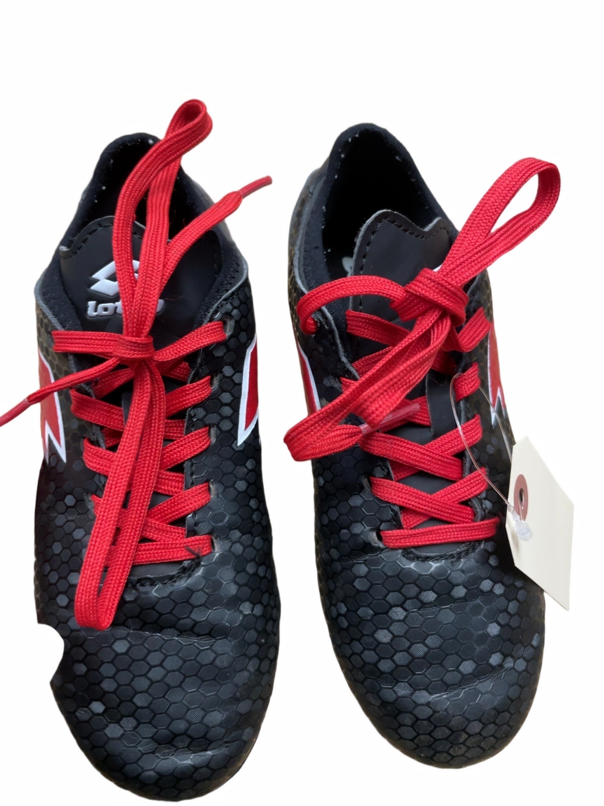 Lotto Storm Size 1 US Youth Soccer Cleats Black/Red - image 1