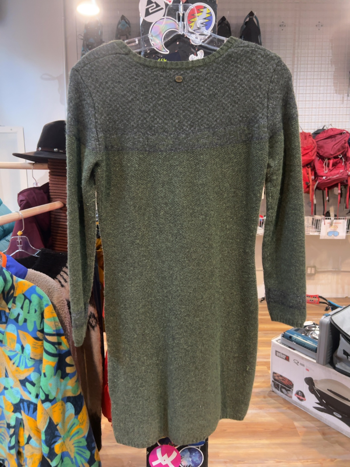 Sherpa Adventure Gear Long Sleeve Knit Sweater Dress S Good