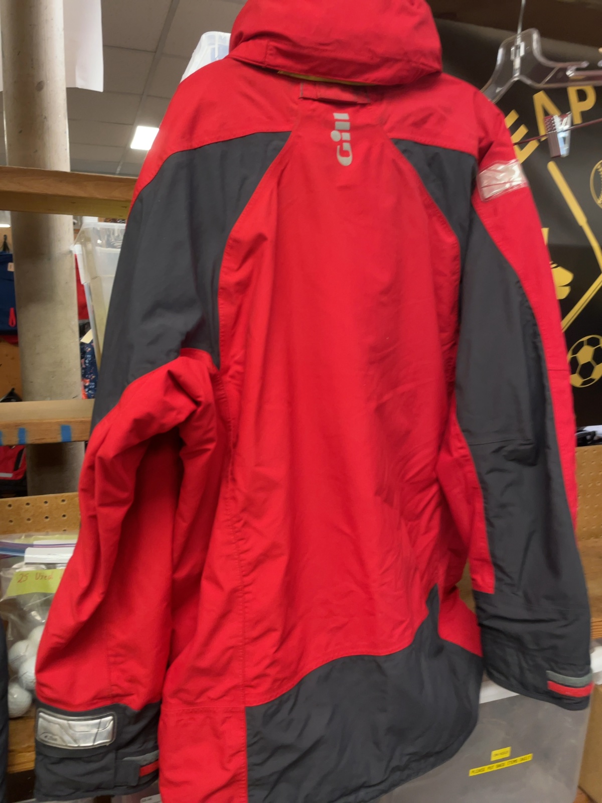 Gill Sailing Jacket Size XL Red and Charcoal