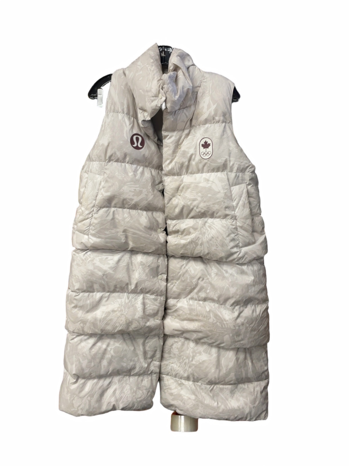Lululemon Team Canada Long Puffer Vest Size 8