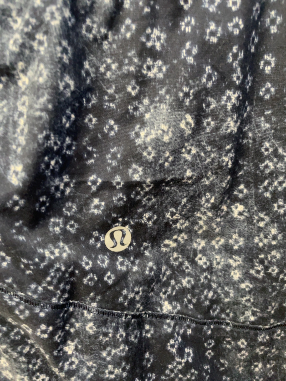 Lululemon Full Zip Jacket Size 6 Blue Floral Pattern
