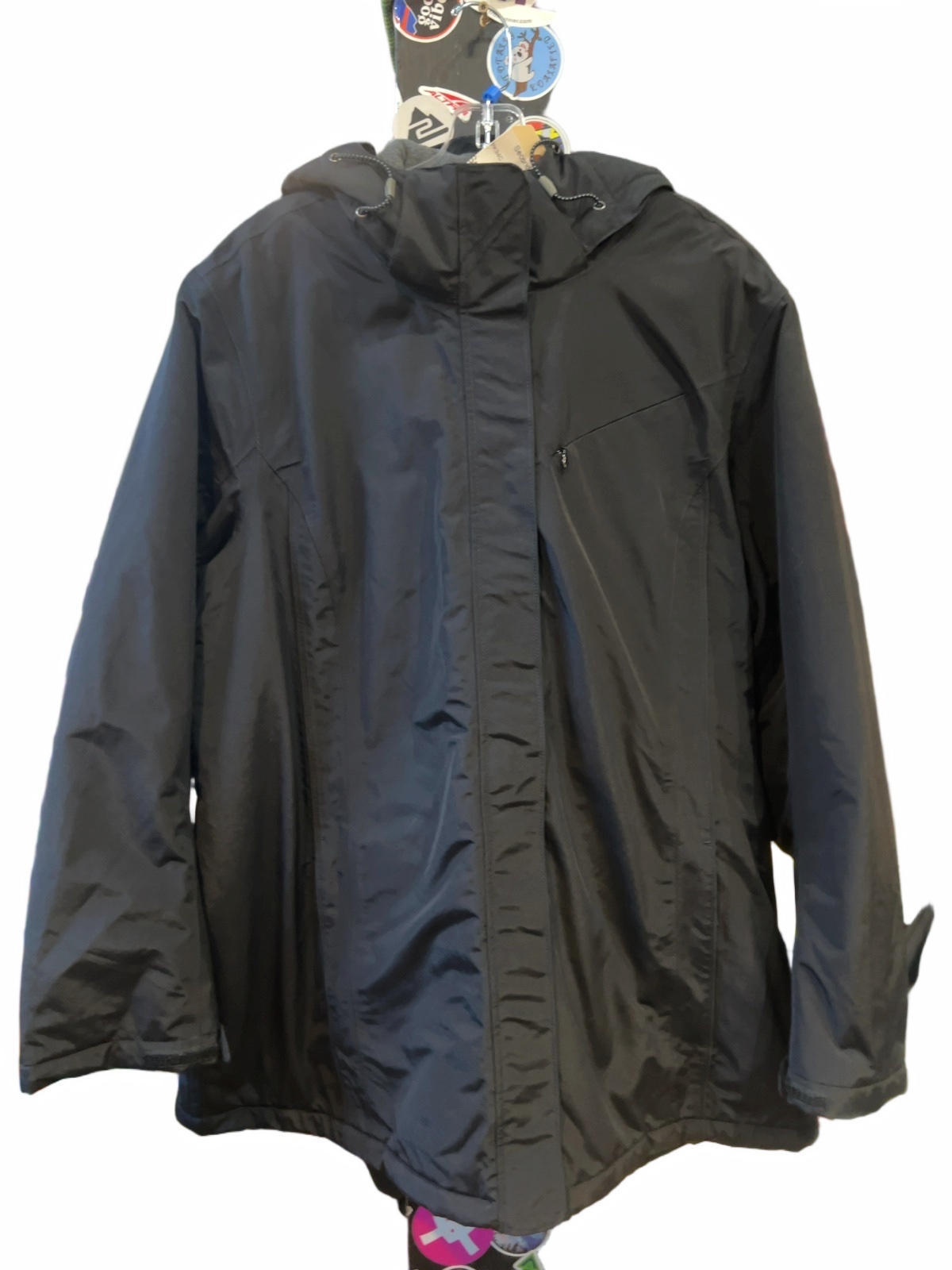 Lands' End Squall Hooded Winter Jacket Black Good 2X - image 1